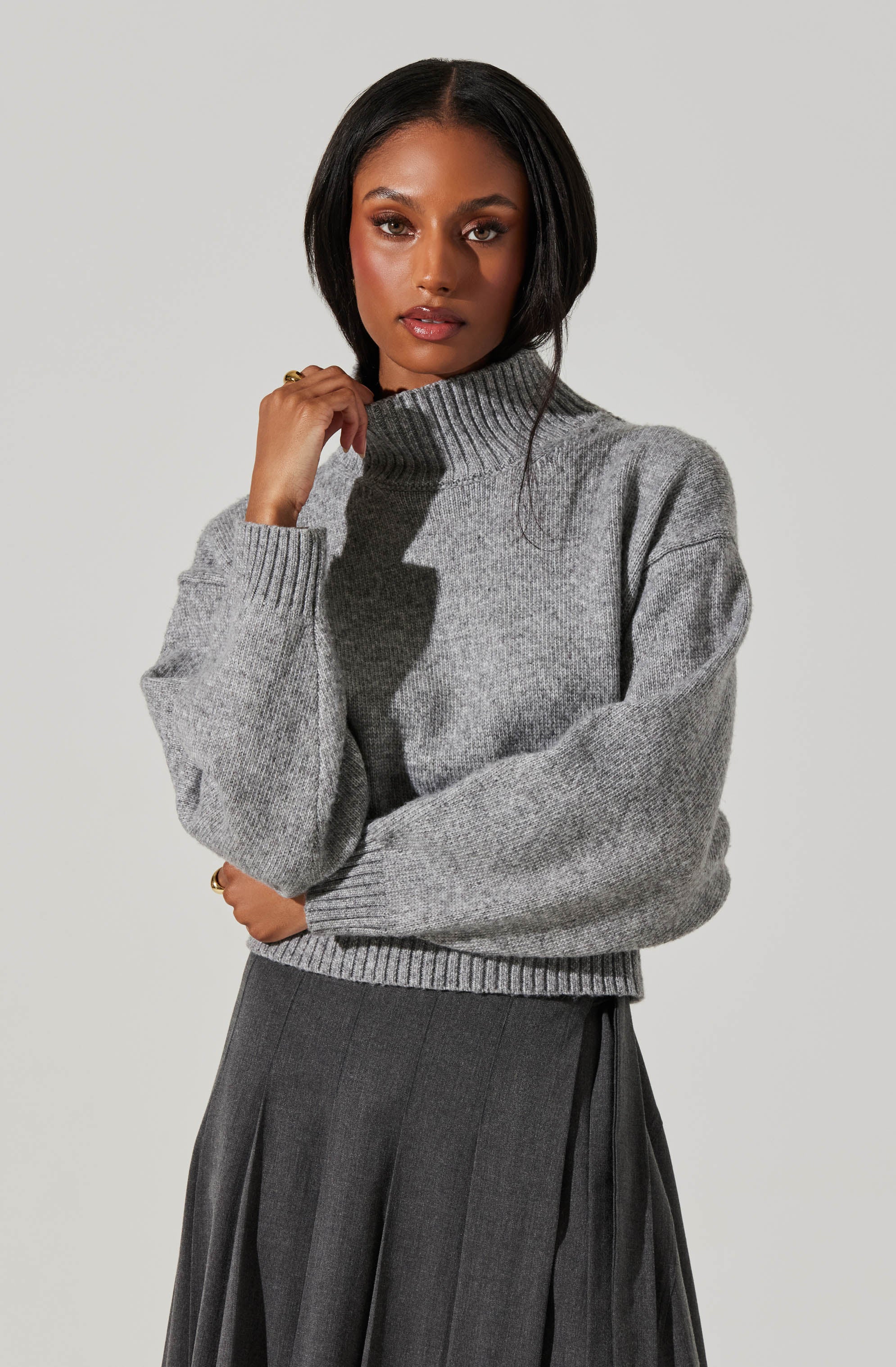 Fiala Mock Neck Sweater-Aljck