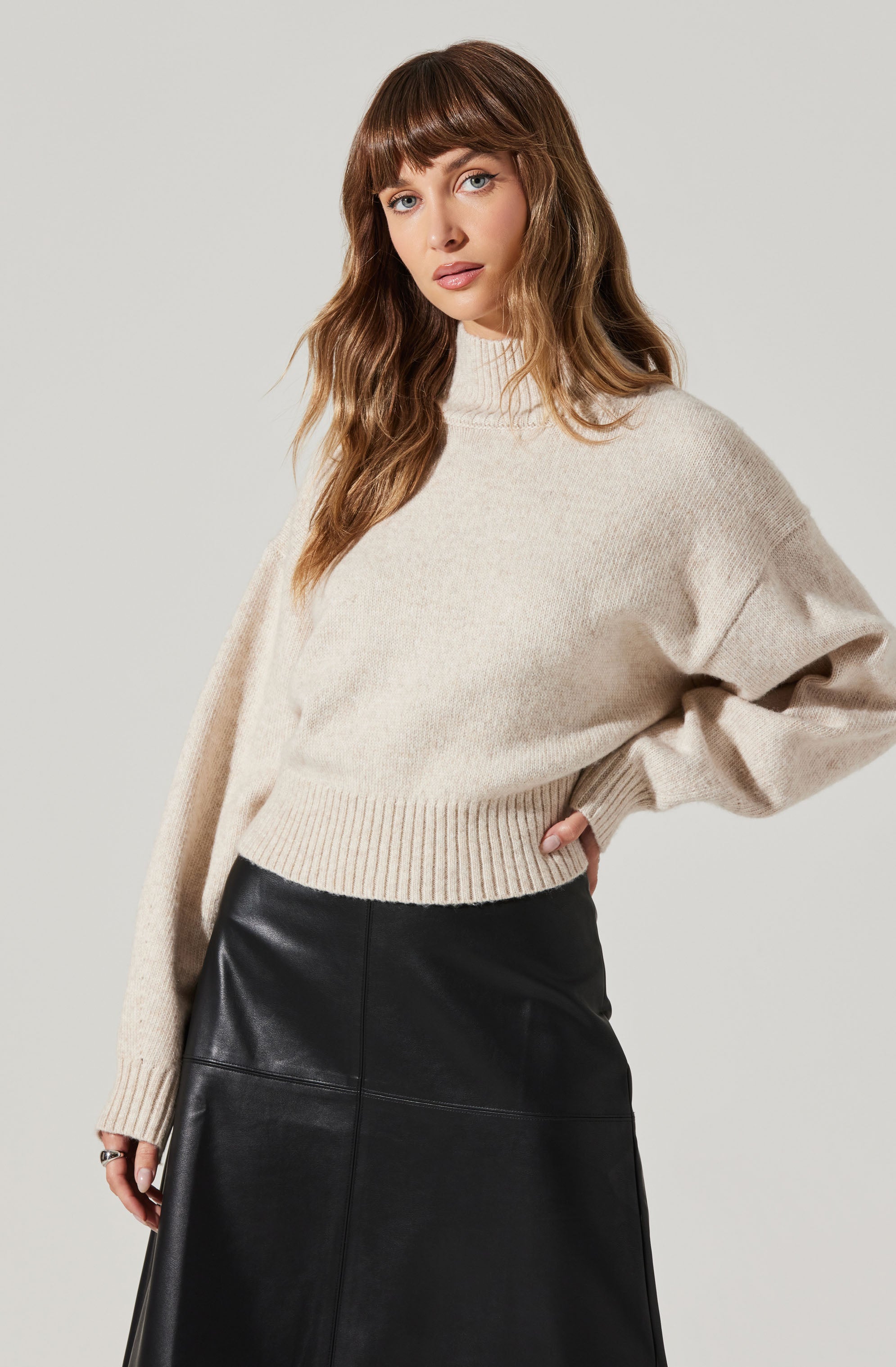 Fiala Mock Neck Sweater-Aljck