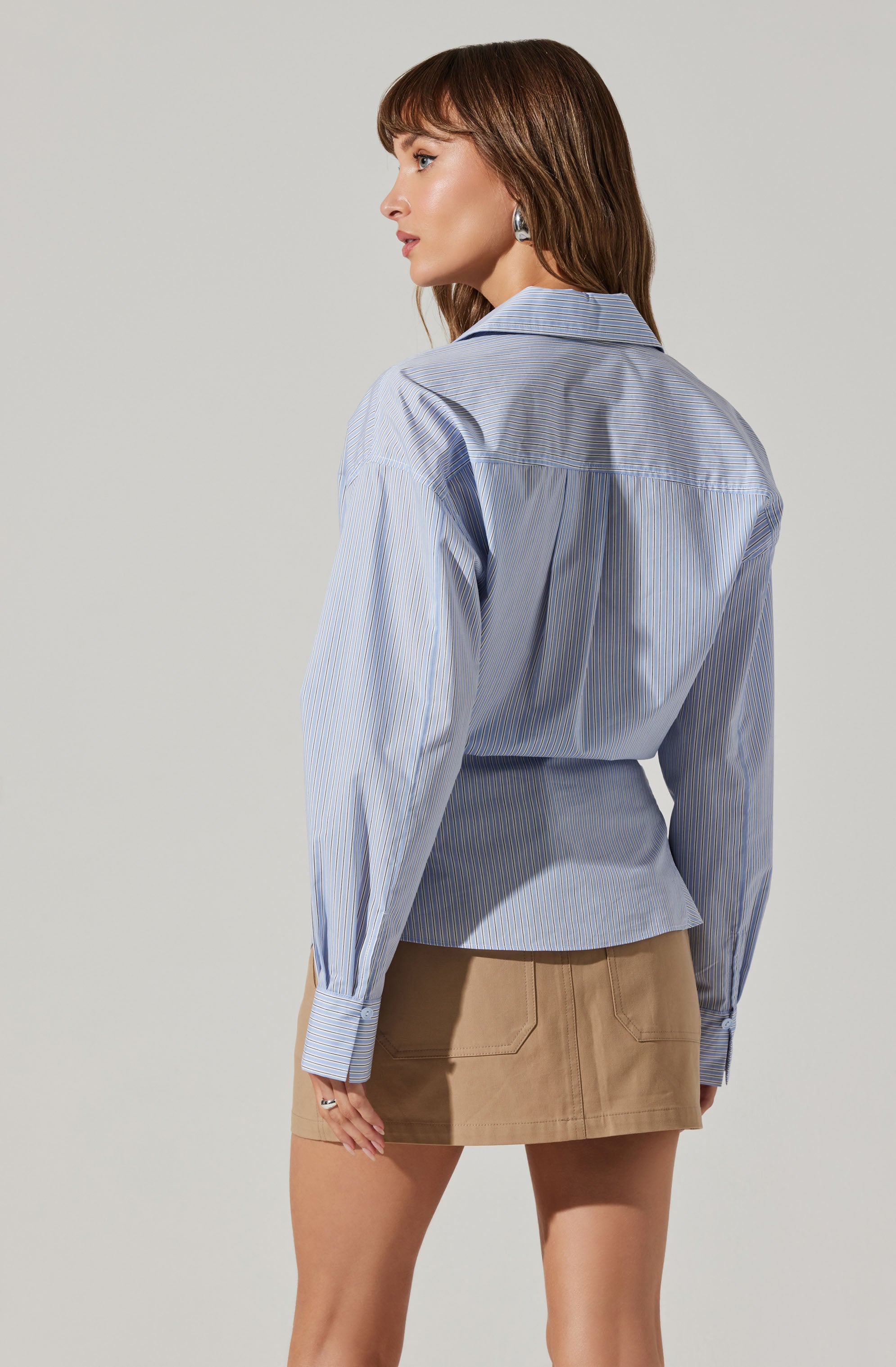 Flykra Asymmetrical Wrap Shirt-Aljck