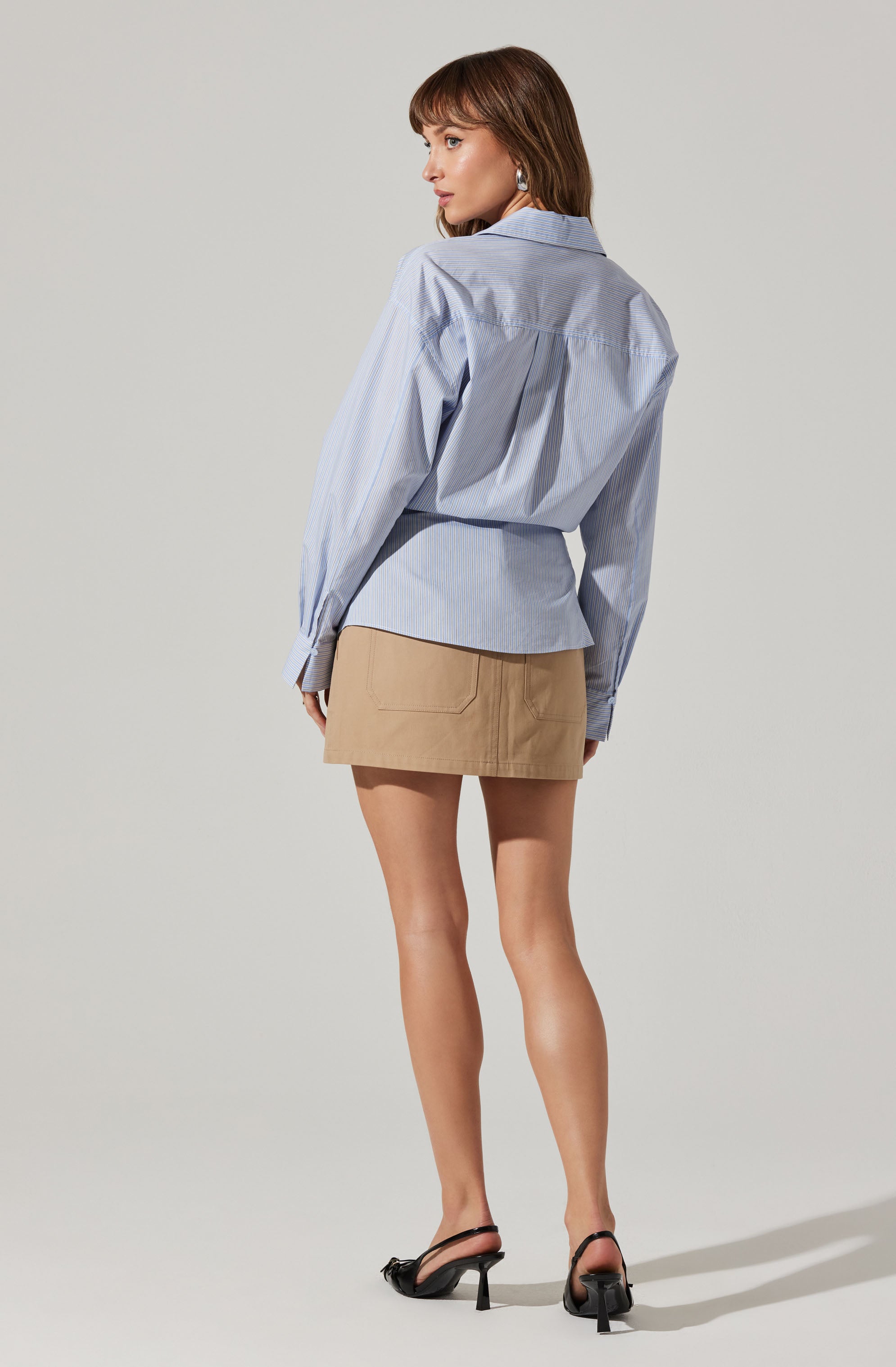 Flykra Asymmetrical Wrap Shirt-Aljck