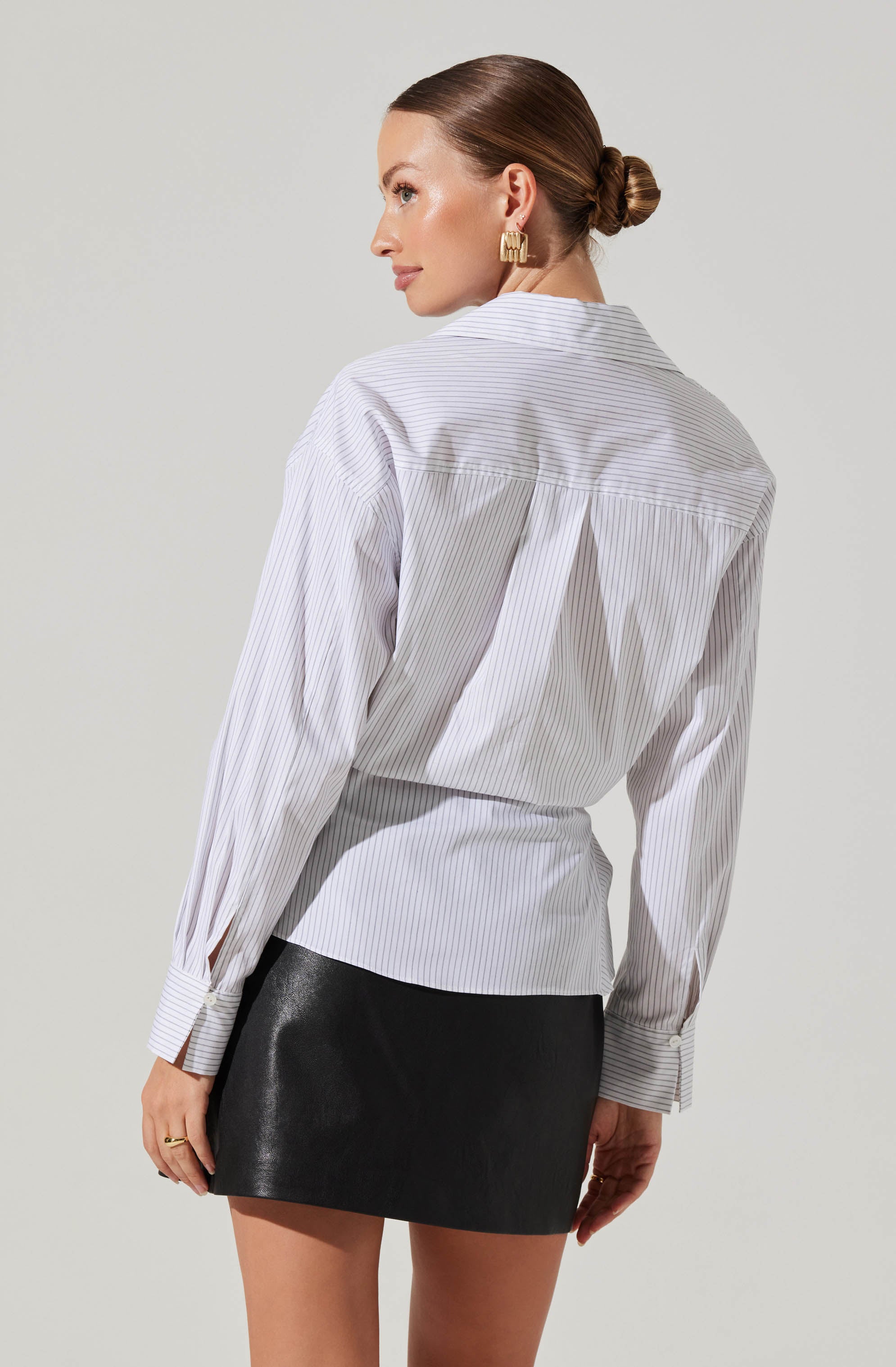Flykra Asymmetrical Wrap Shirt-Aljck