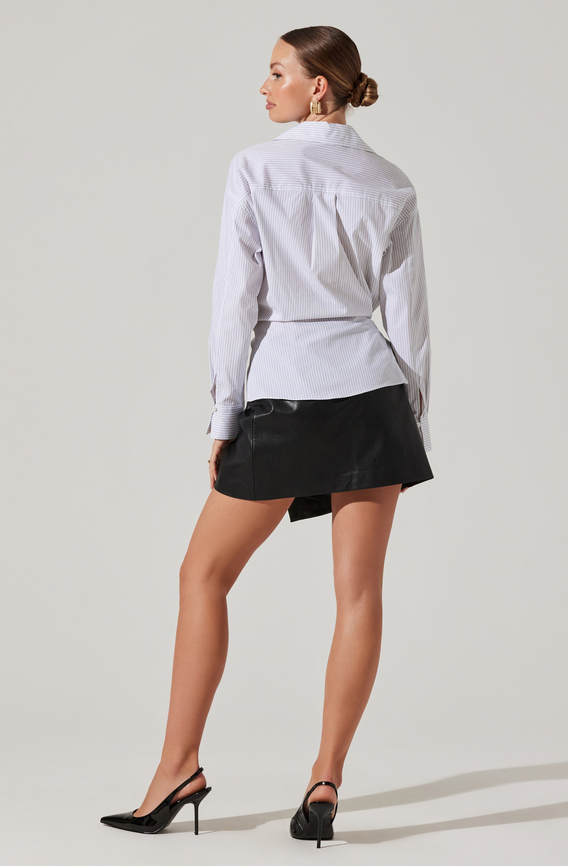 Flykra Asymmetrical Wrap Shirt-Aljck