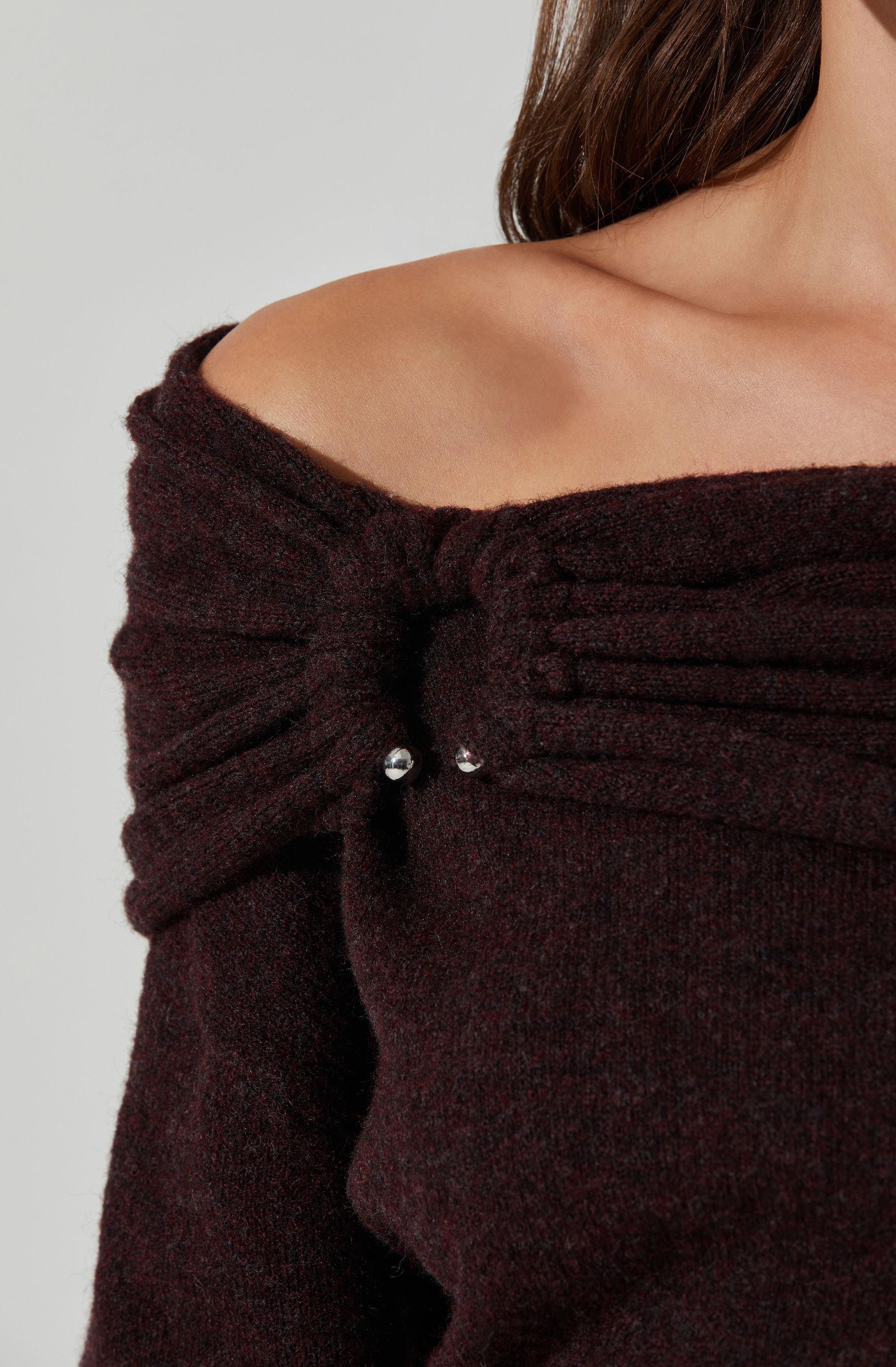 Wylie Off Shoulder Sweater-Aljck