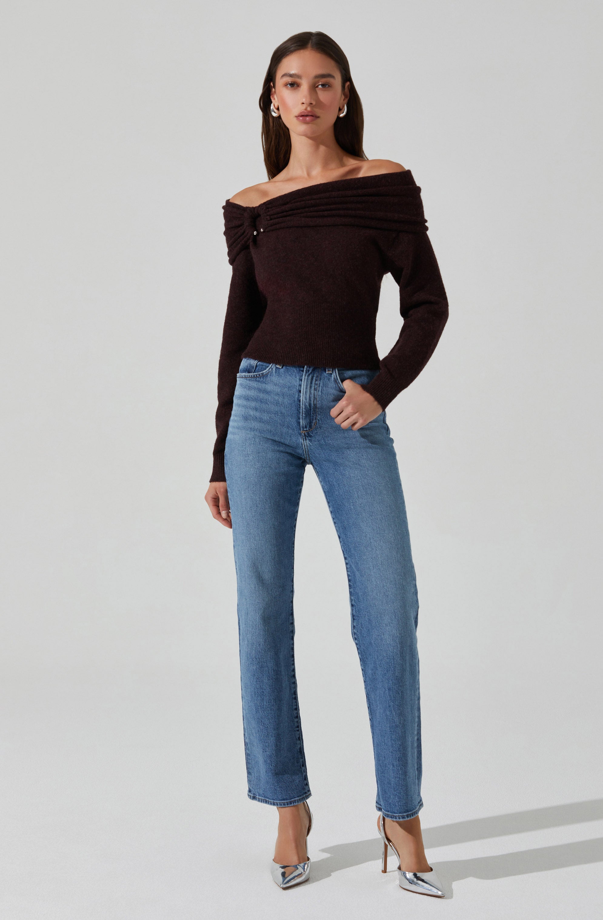 Wylie Off Shoulder Sweater-Aljck
