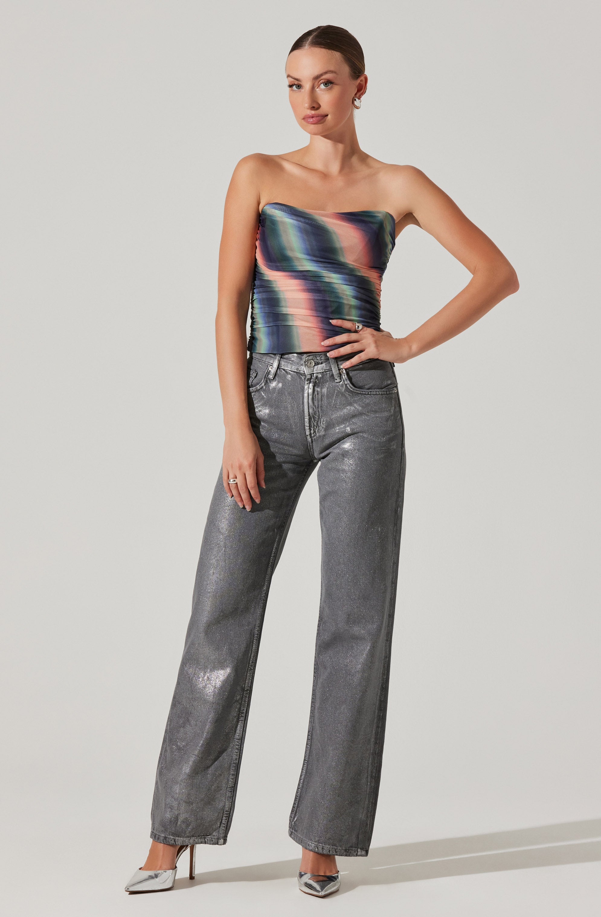 Akila Mesh Tube Top-Aljck