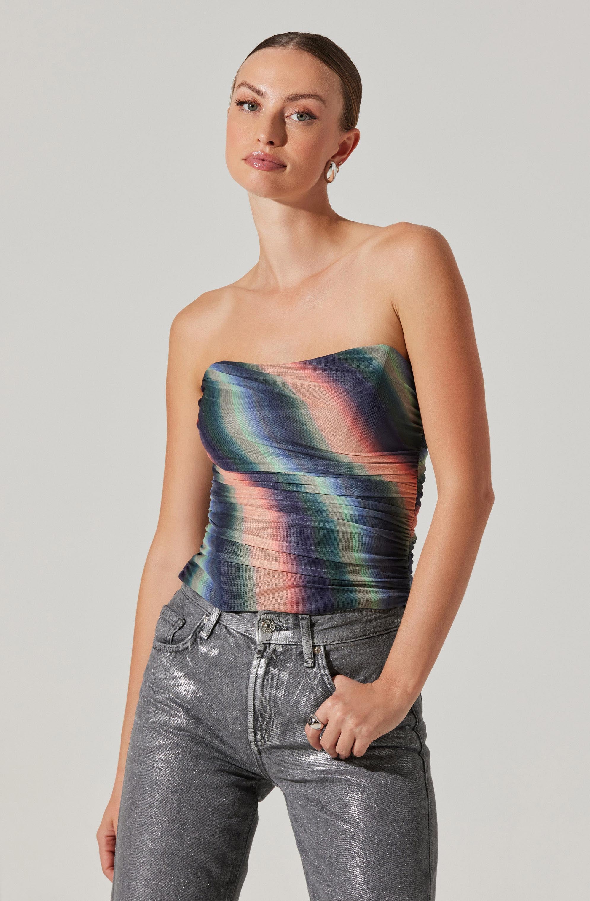 Akila Mesh Tube Top-Aljck