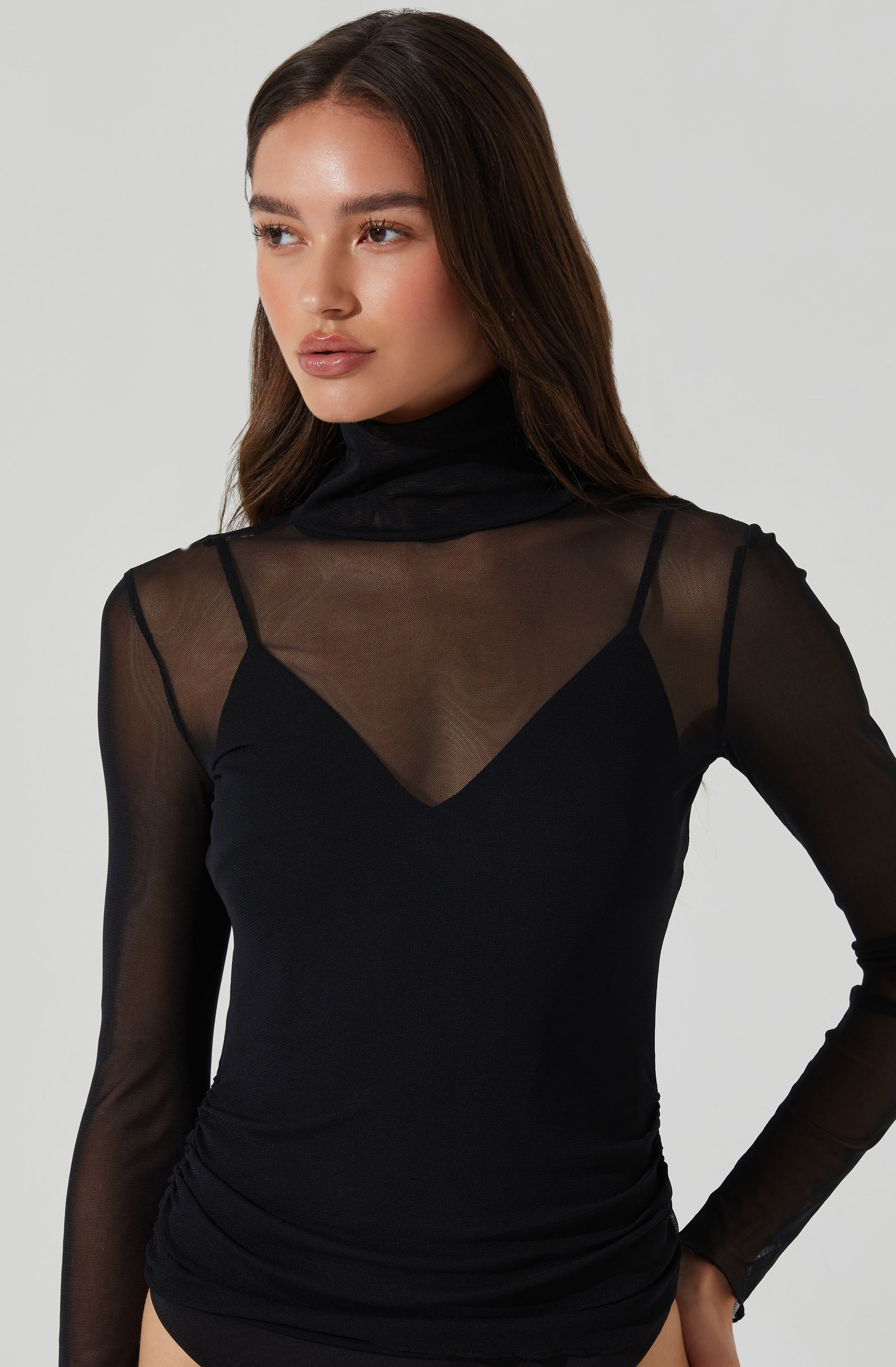 Olia Mesh Layered Bodysuit-Aljck