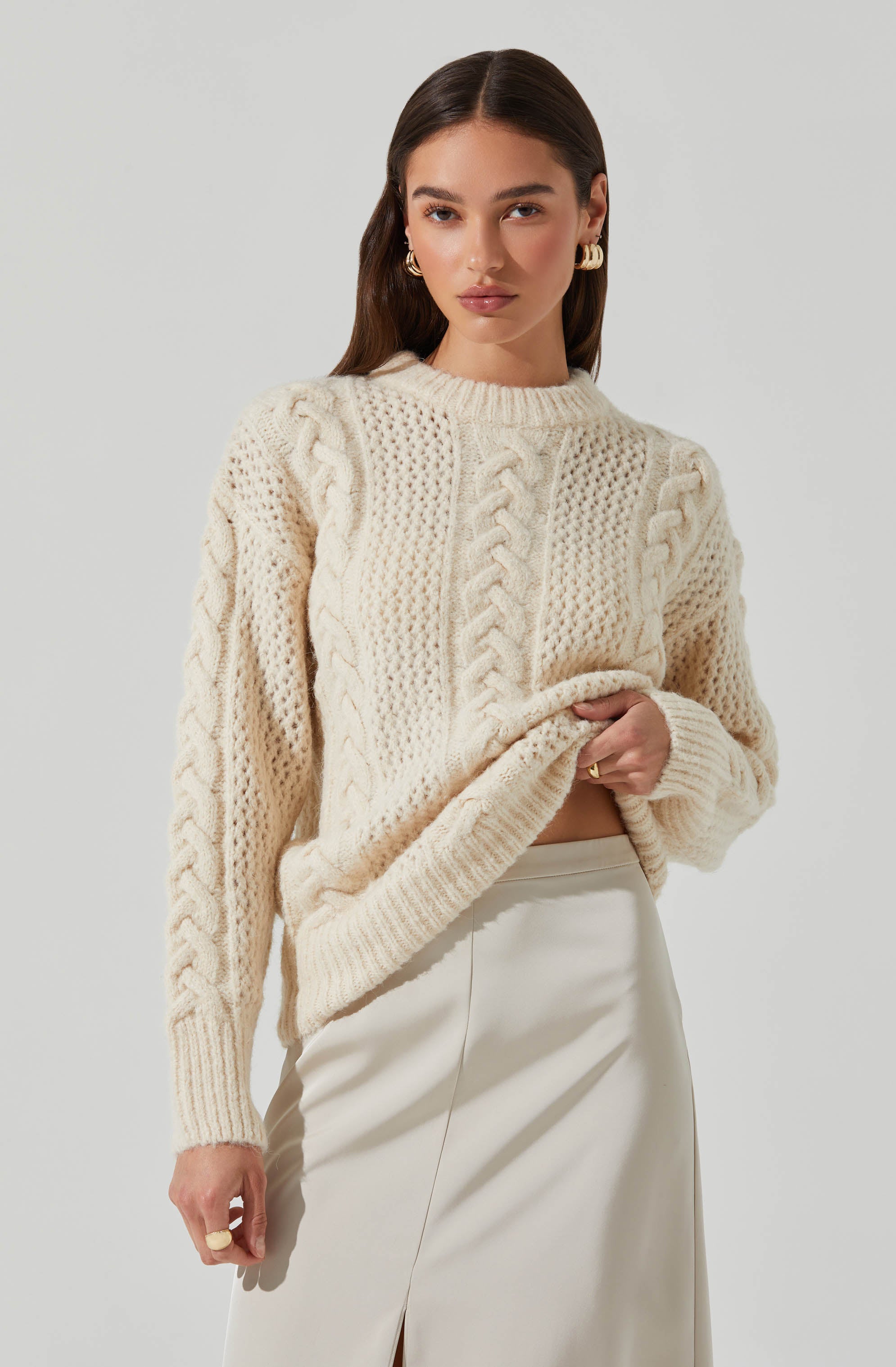 Lisbeth Cable Knit Sweater-Aljck