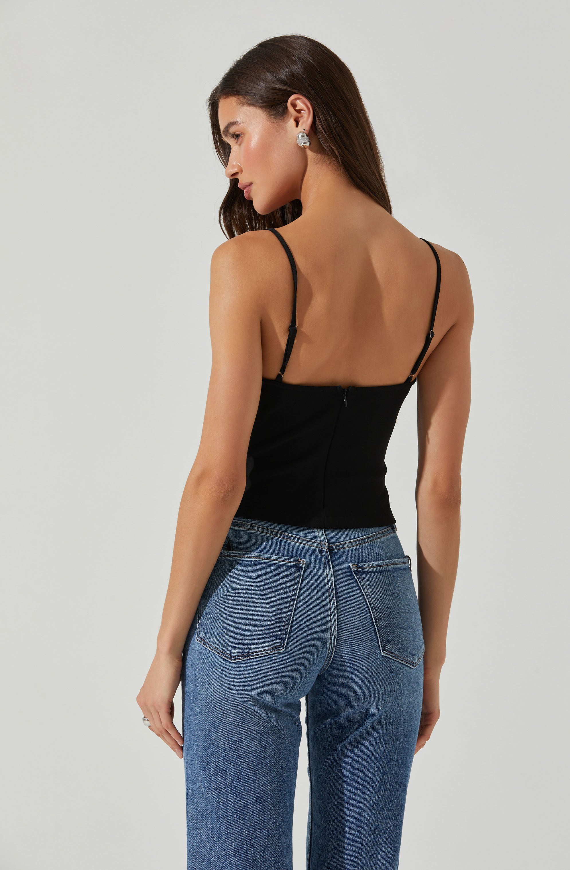 Adana Bow Detail Bustier Top-Aljck