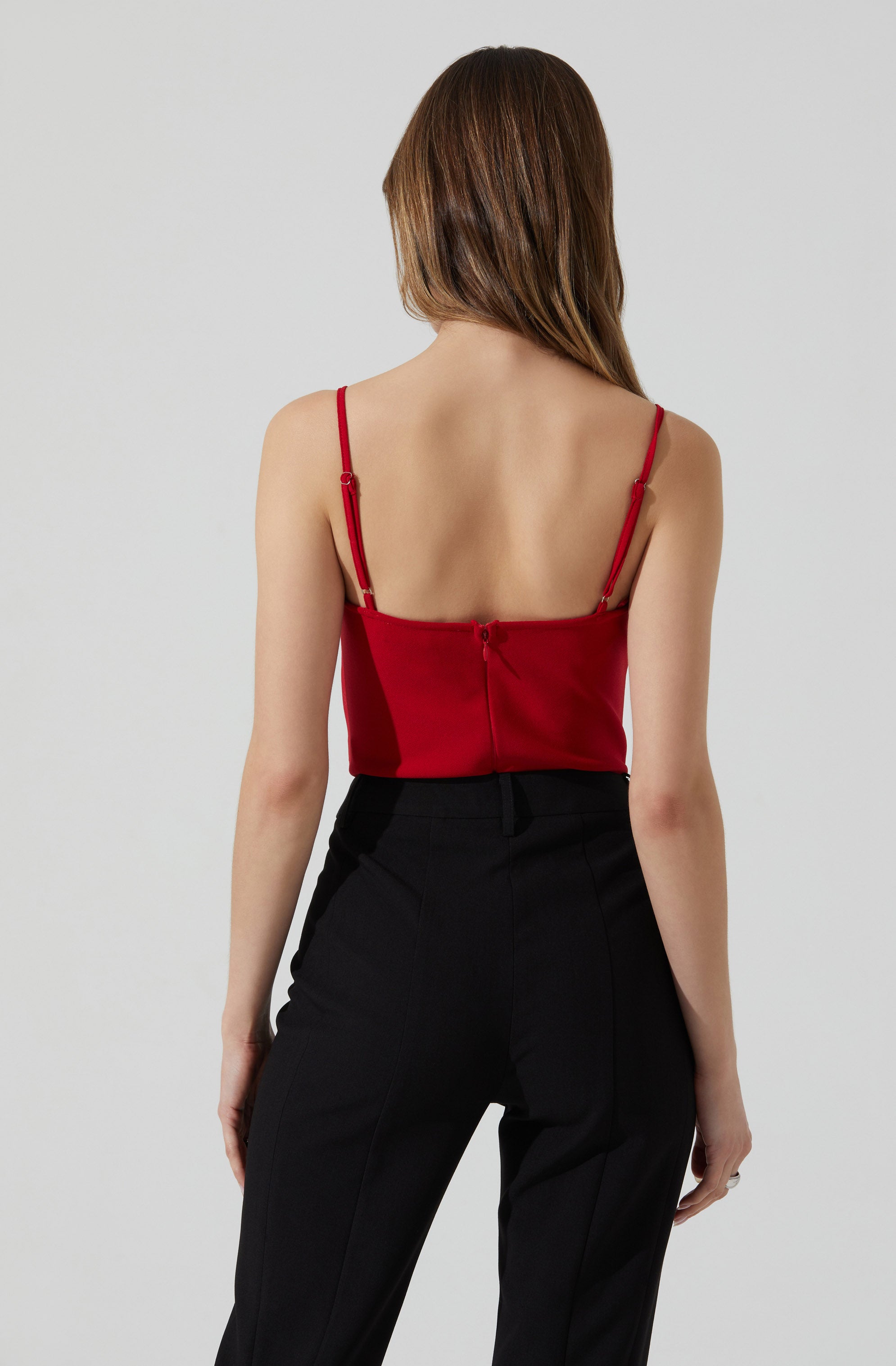 Adana Bow Detail Bustier Top-Aljck