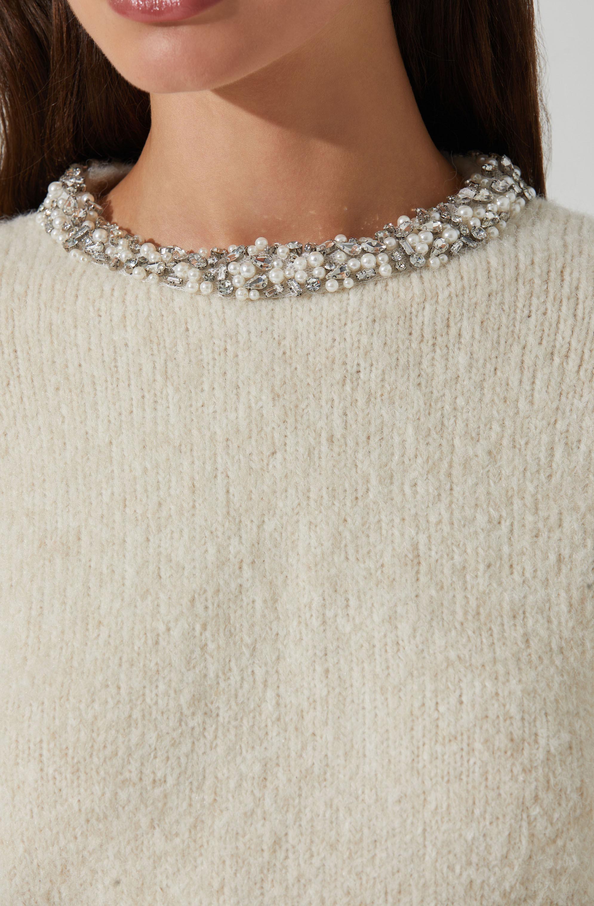 Rowyn Embellished Collar Sweater-Aljck