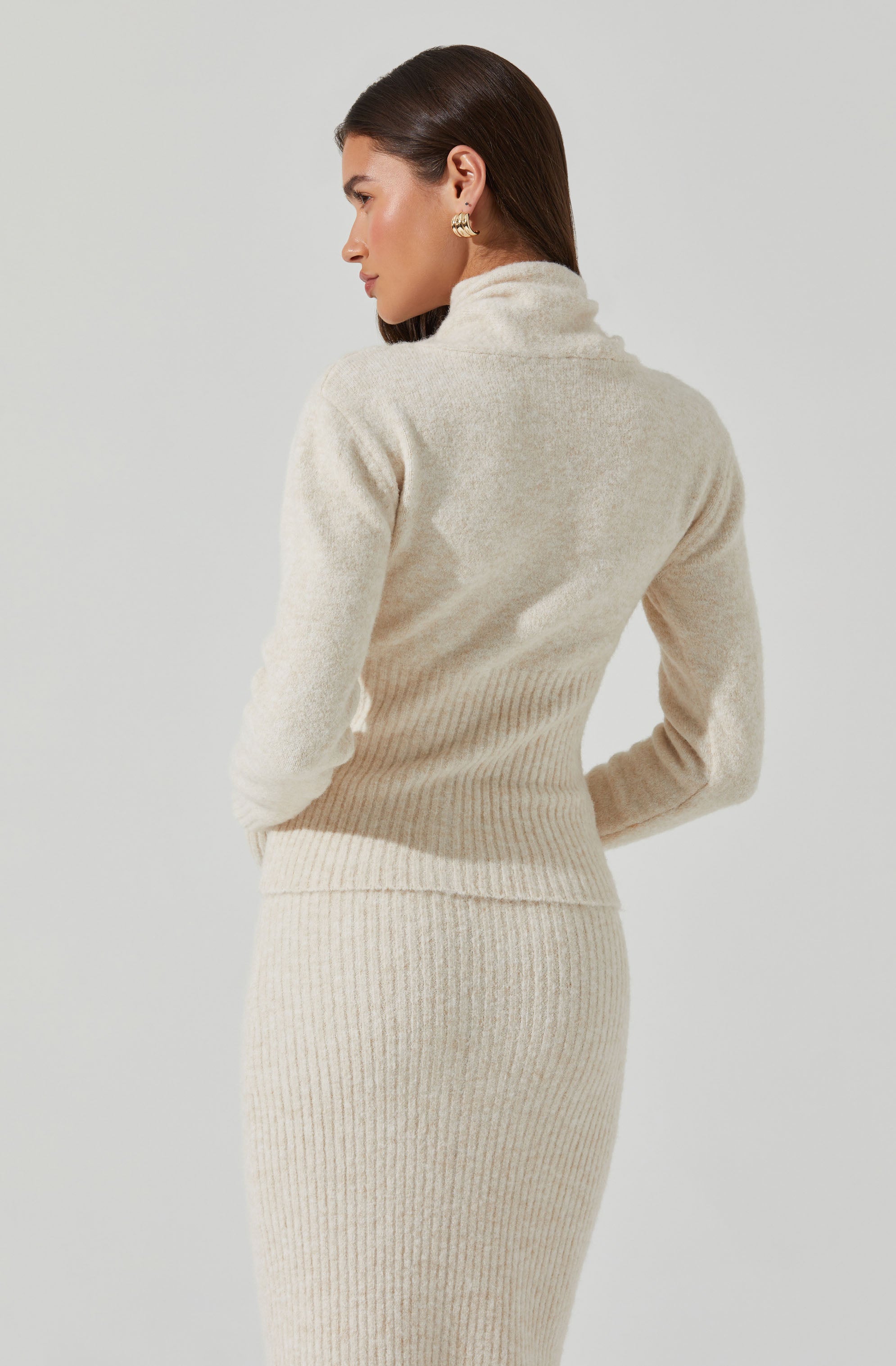 Neve High Neck Crossover Sweater-Aljck
