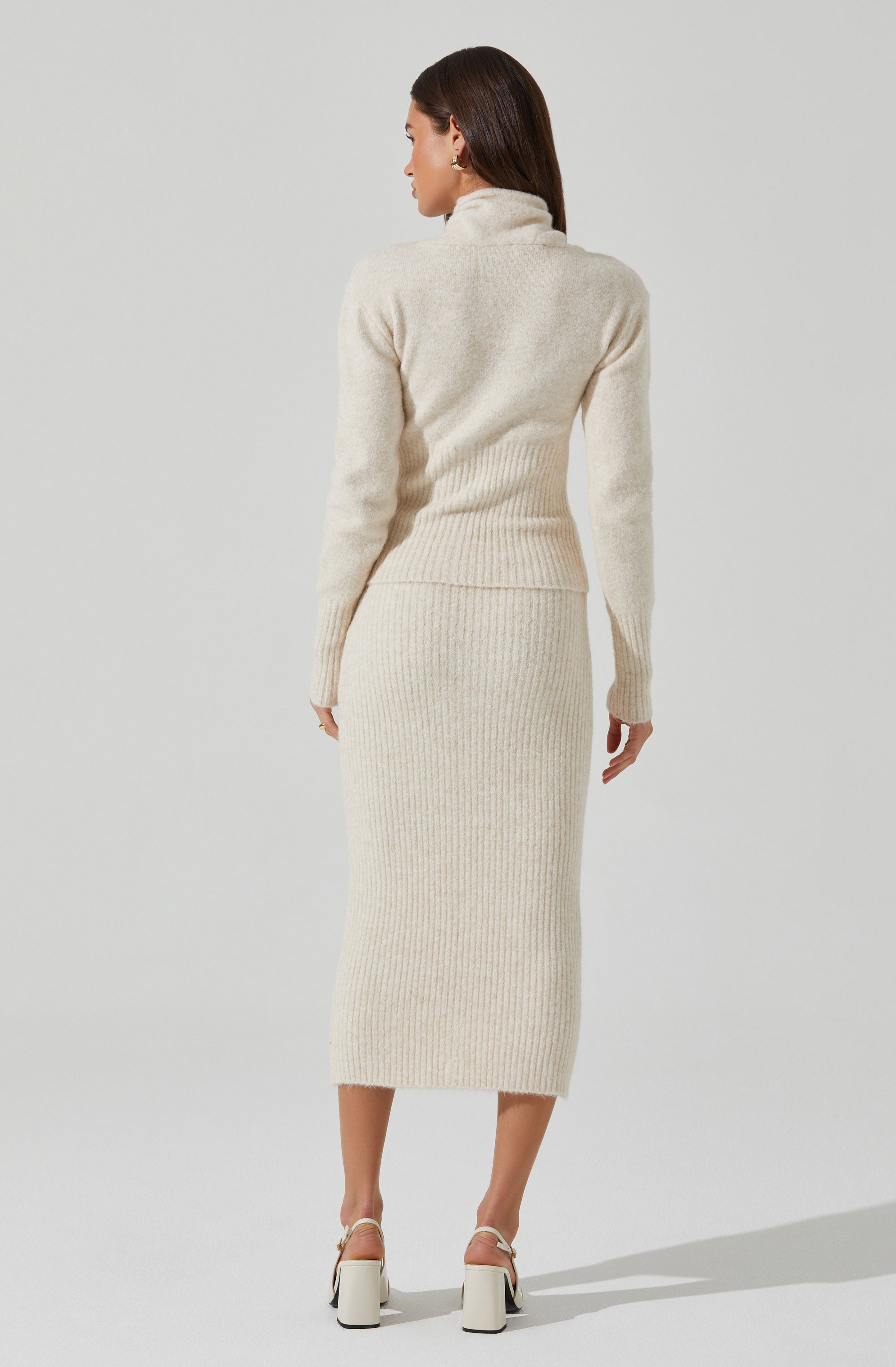 Neve High Neck Crossover Sweater-Aljck