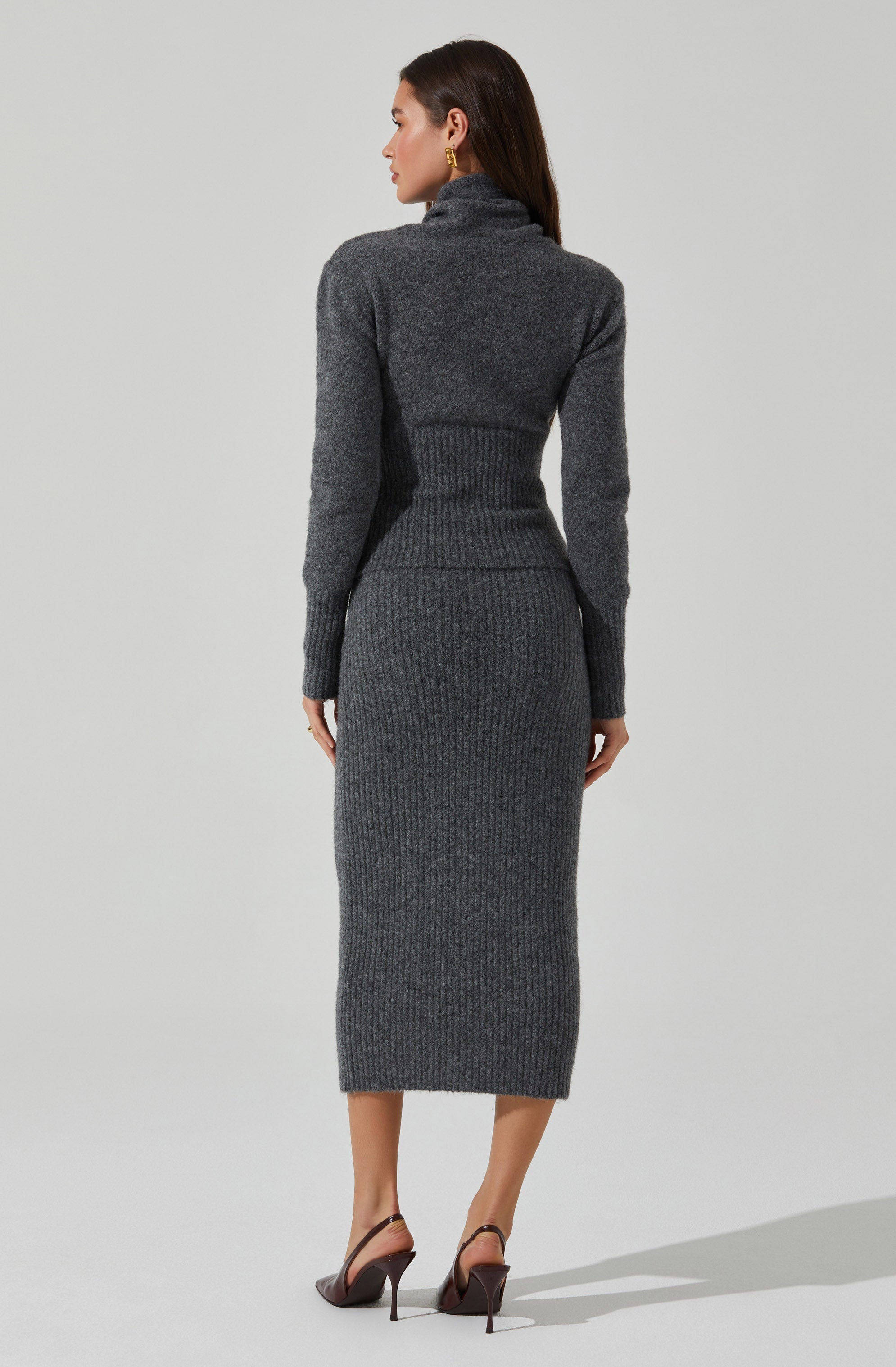 Neve High Neck Crossover Sweater-Aljck