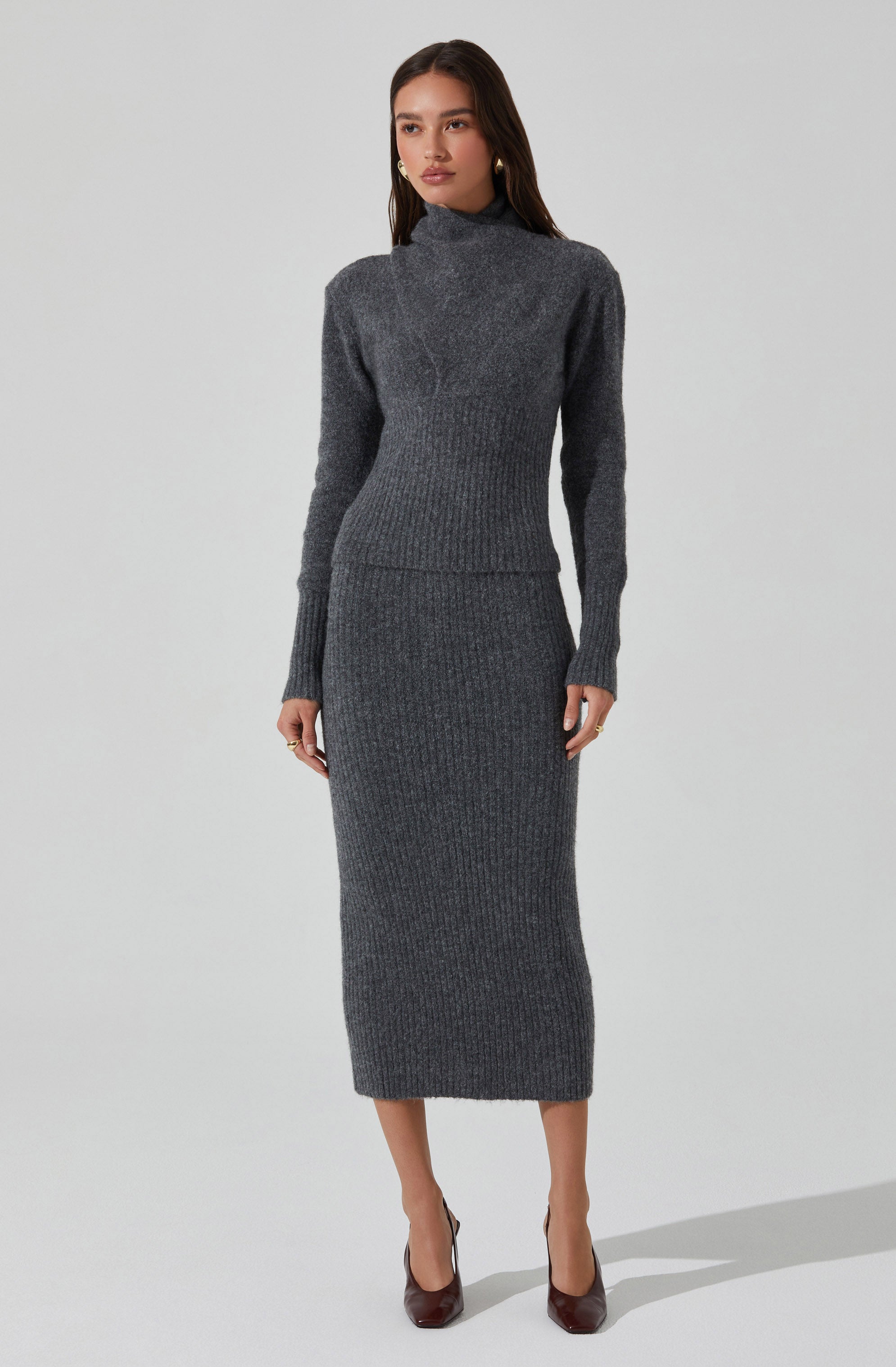 Neve High Neck Crossover Sweater-Aljck