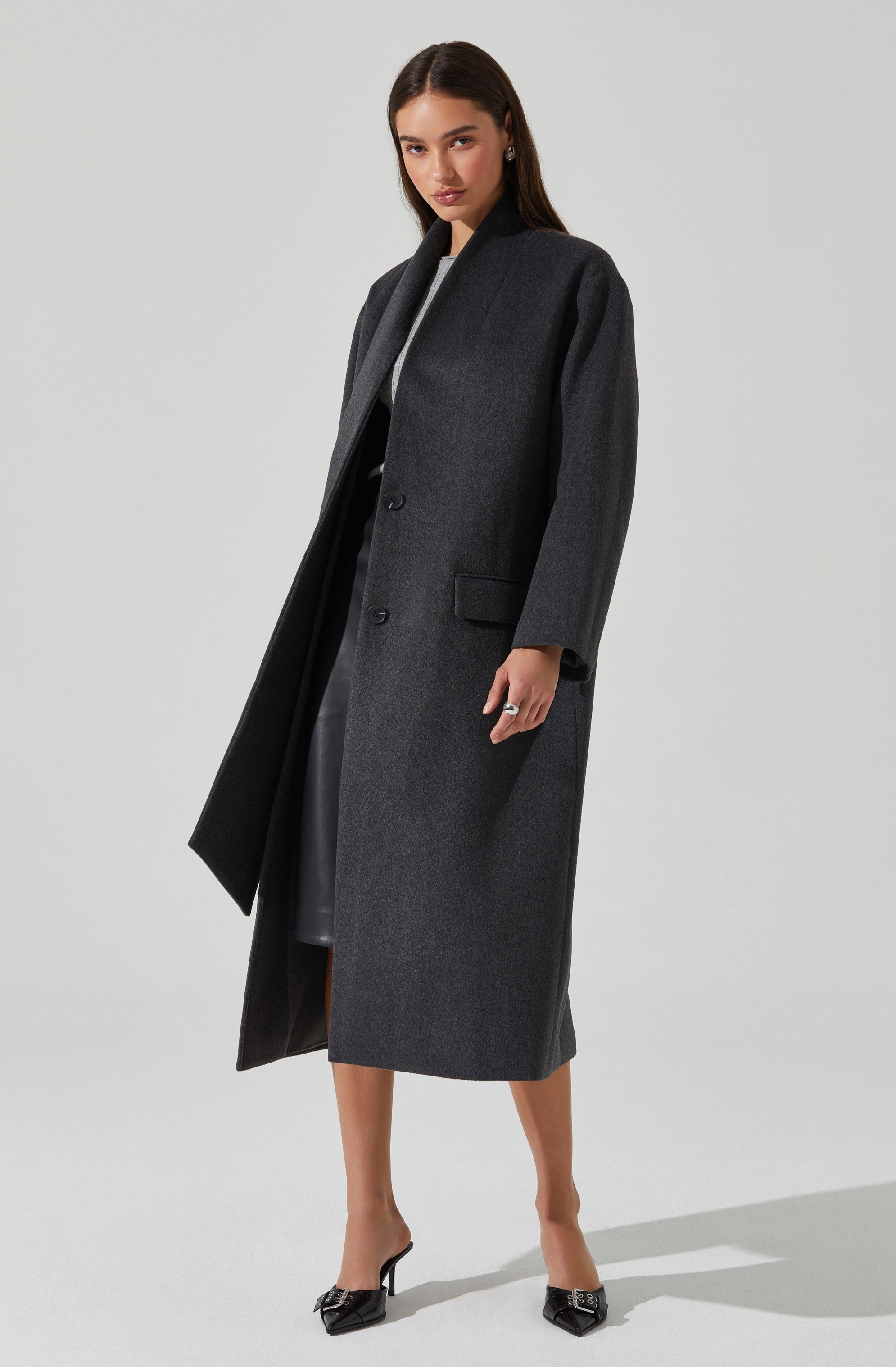 Londyn Scarf Longline Coat-Aljck