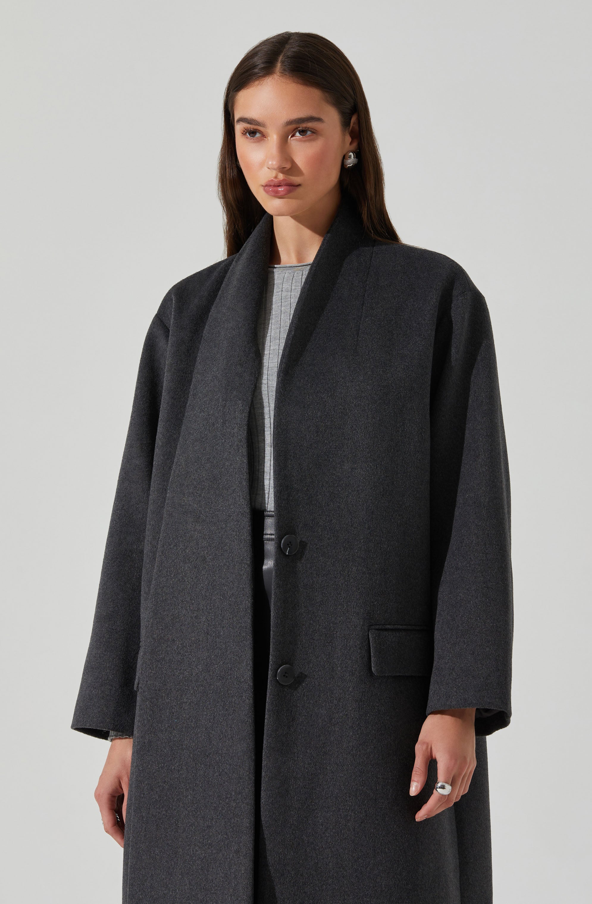 Londyn Scarf Longline Coat-Aljck