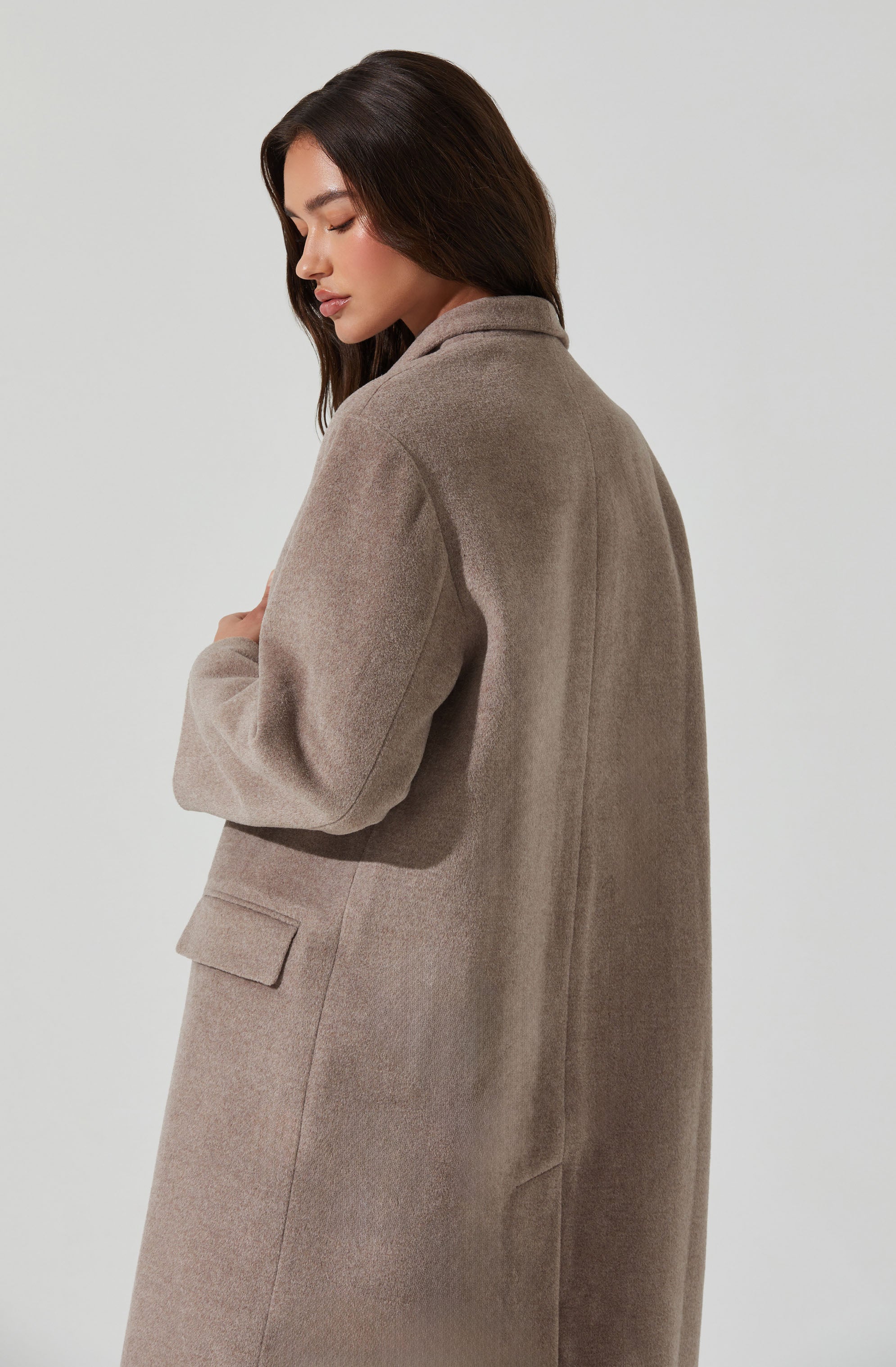 Londyn Scarf Longline Coat-Aljck