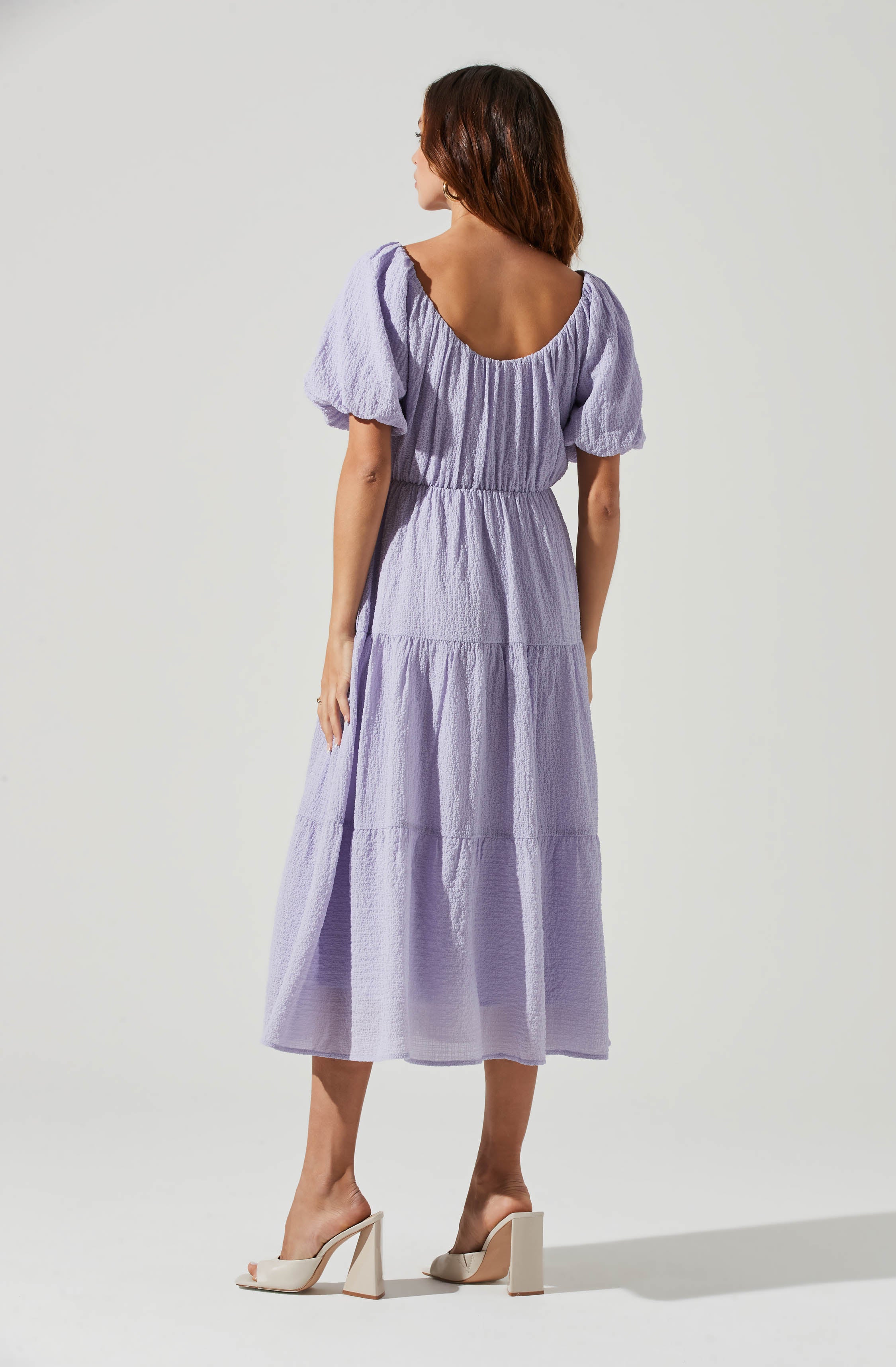 Smocked Tiered Maxi Dress-Aljck