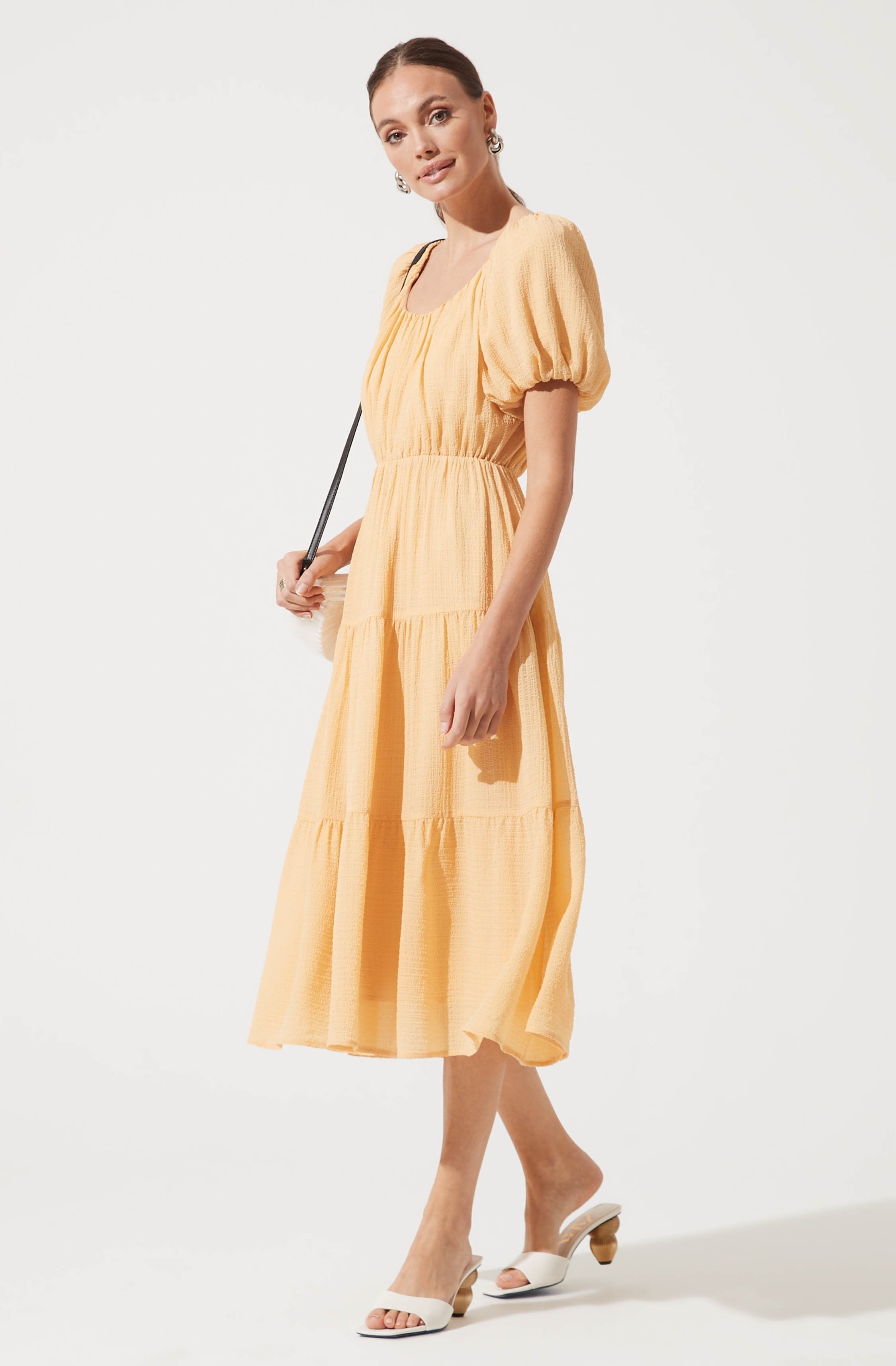 Smocked Tiered Maxi Dress-Aljck