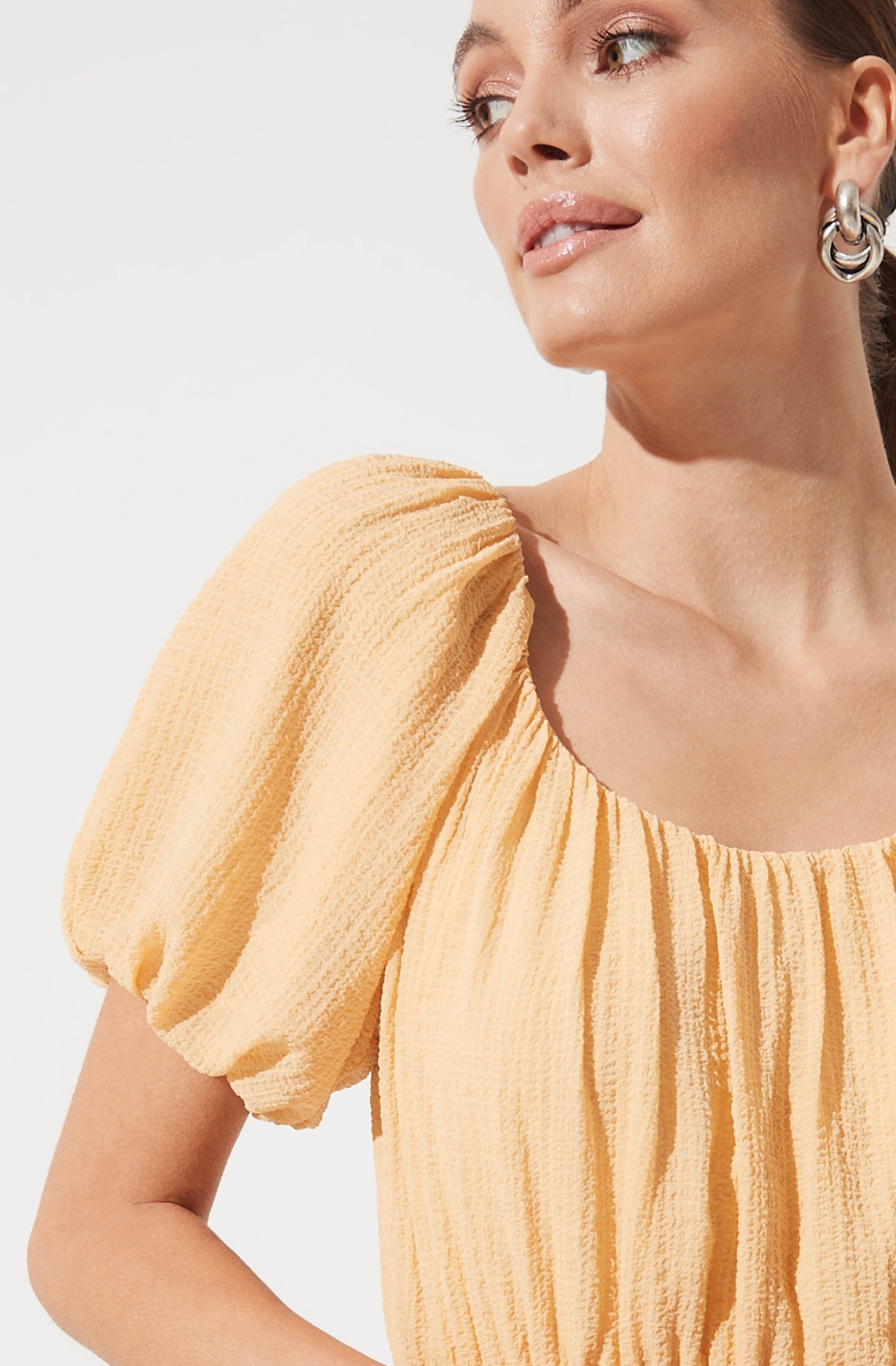 Smocked Tiered Maxi Dress-Aljck