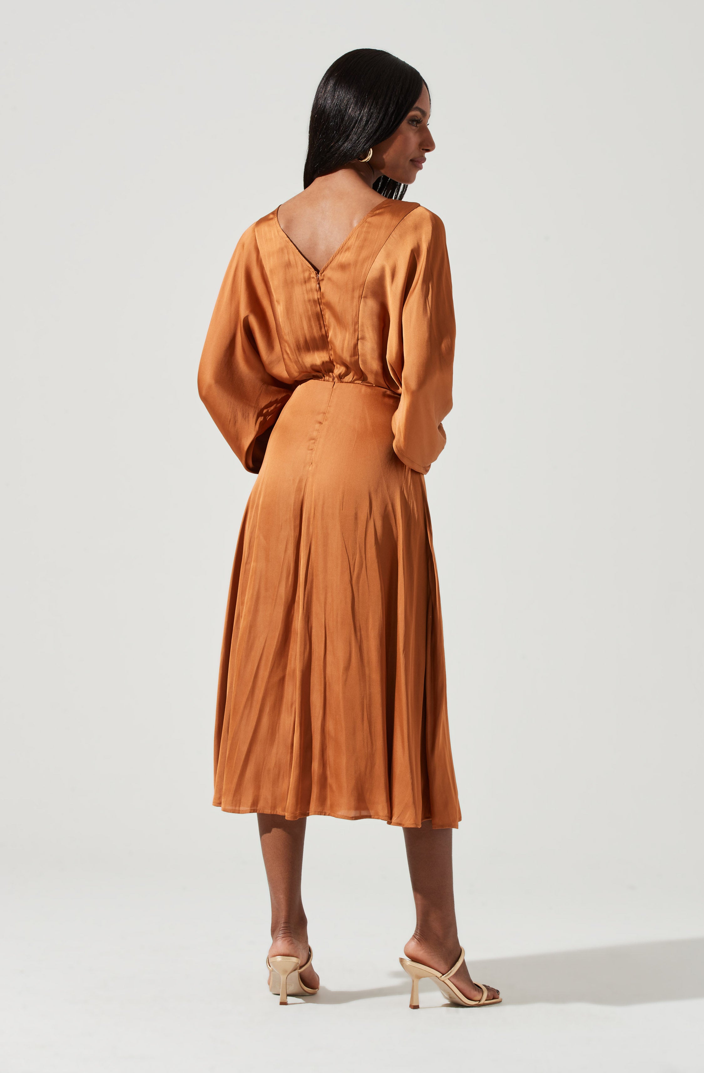 Marin Dolman Sleeve Midi Dress-Aljck