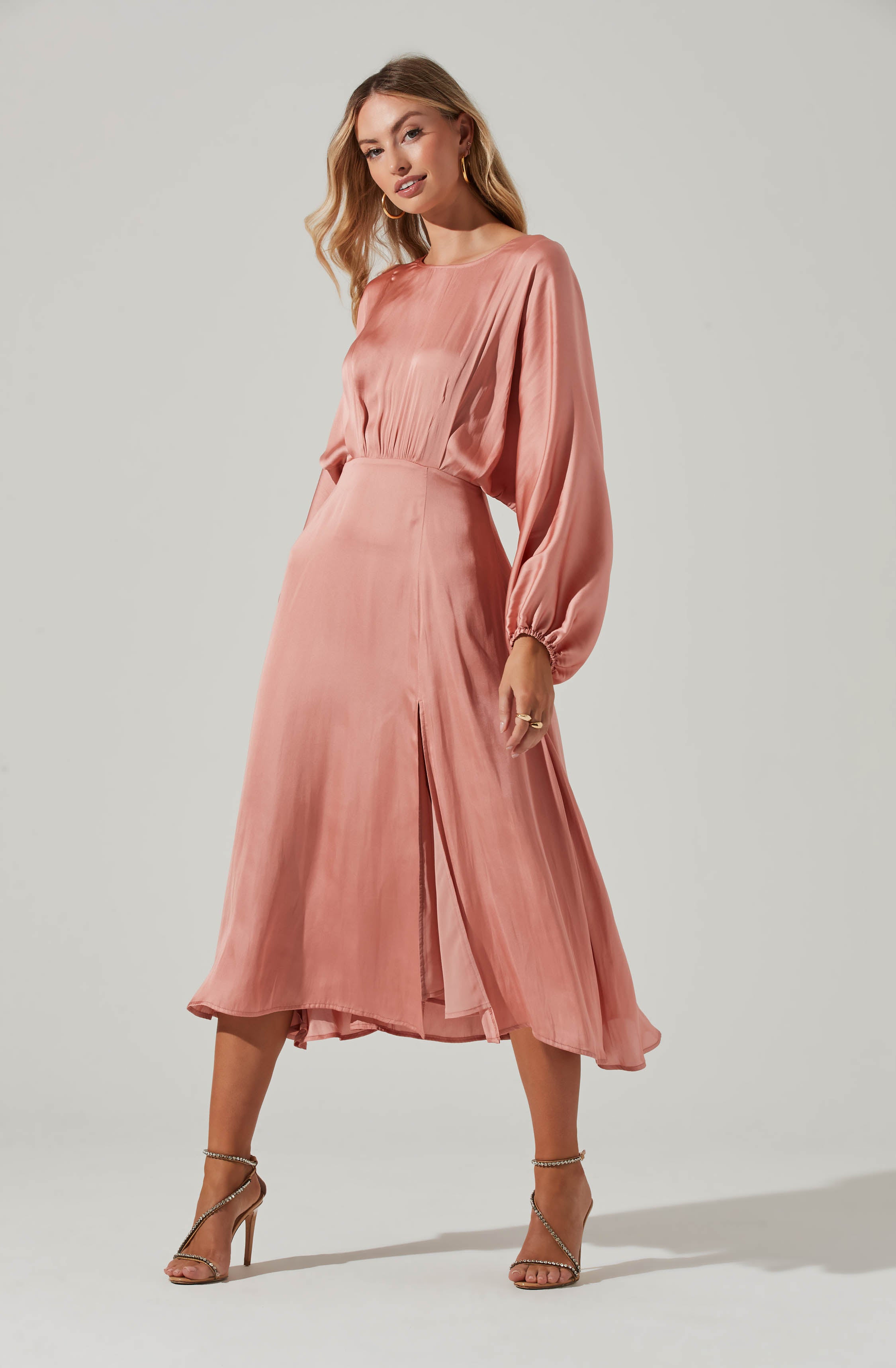 Marin Dolman Sleeve Midi Dress-Aljck