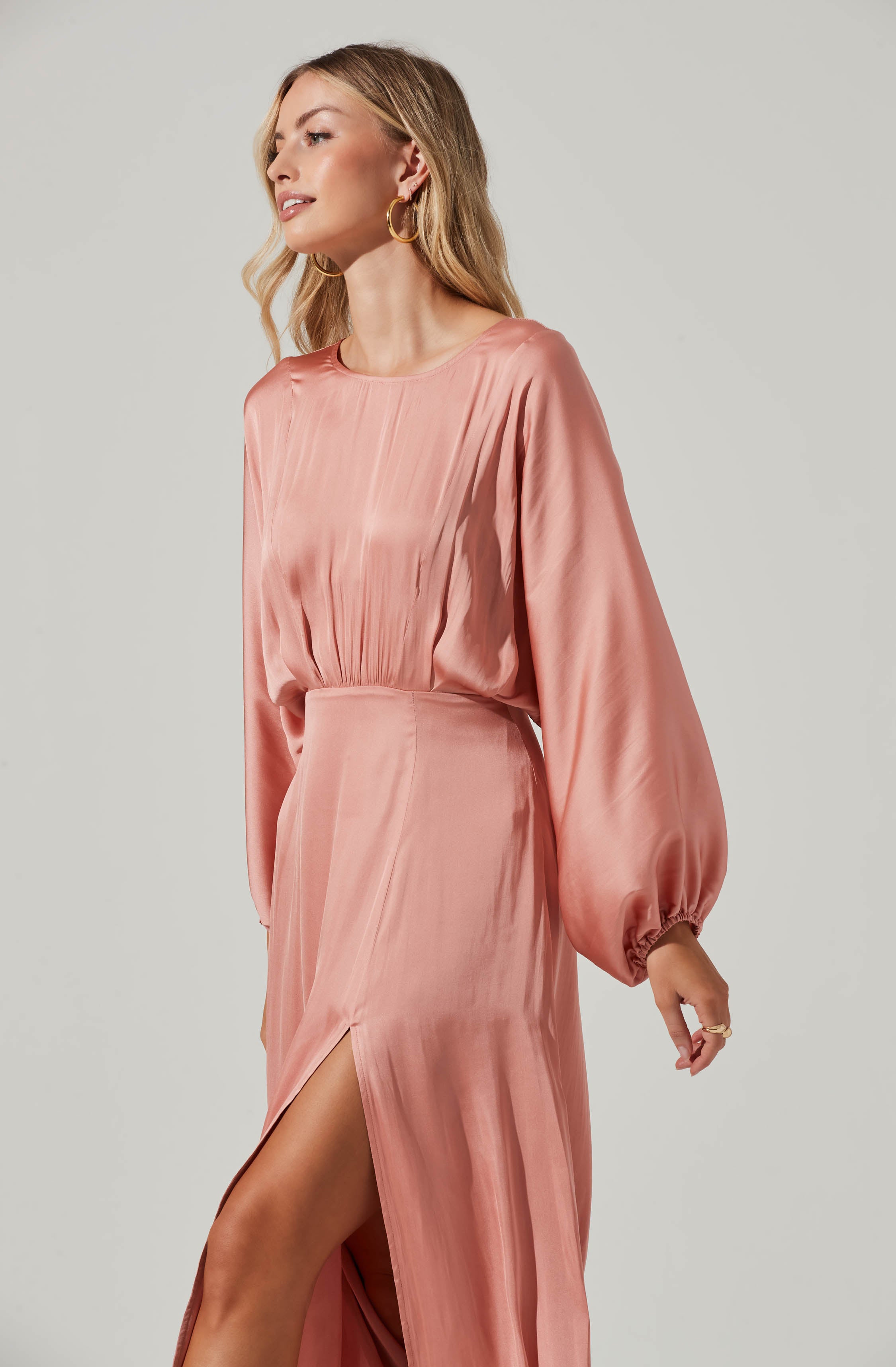 Marin Dolman Sleeve Midi Dress-Aljck