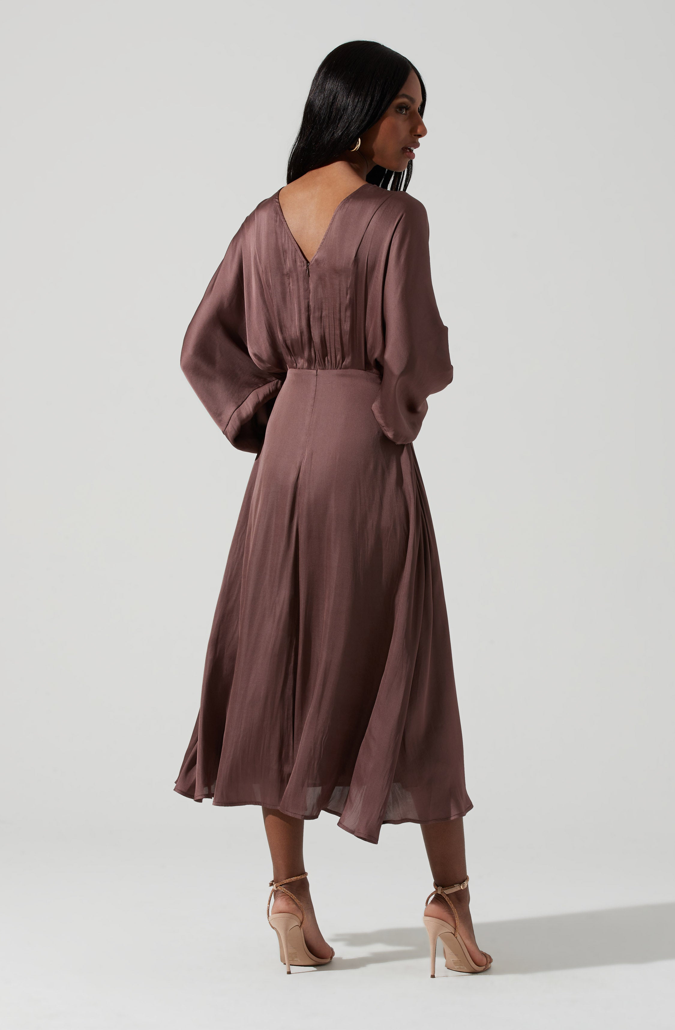 Marin Dolman Sleeve Midi Dress-Aljck