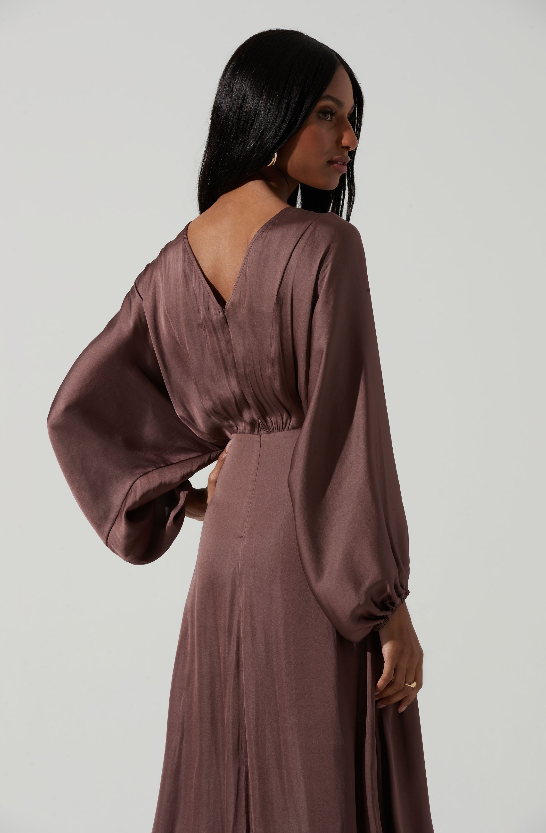 Marin Dolman Sleeve Midi Dress-Aljck