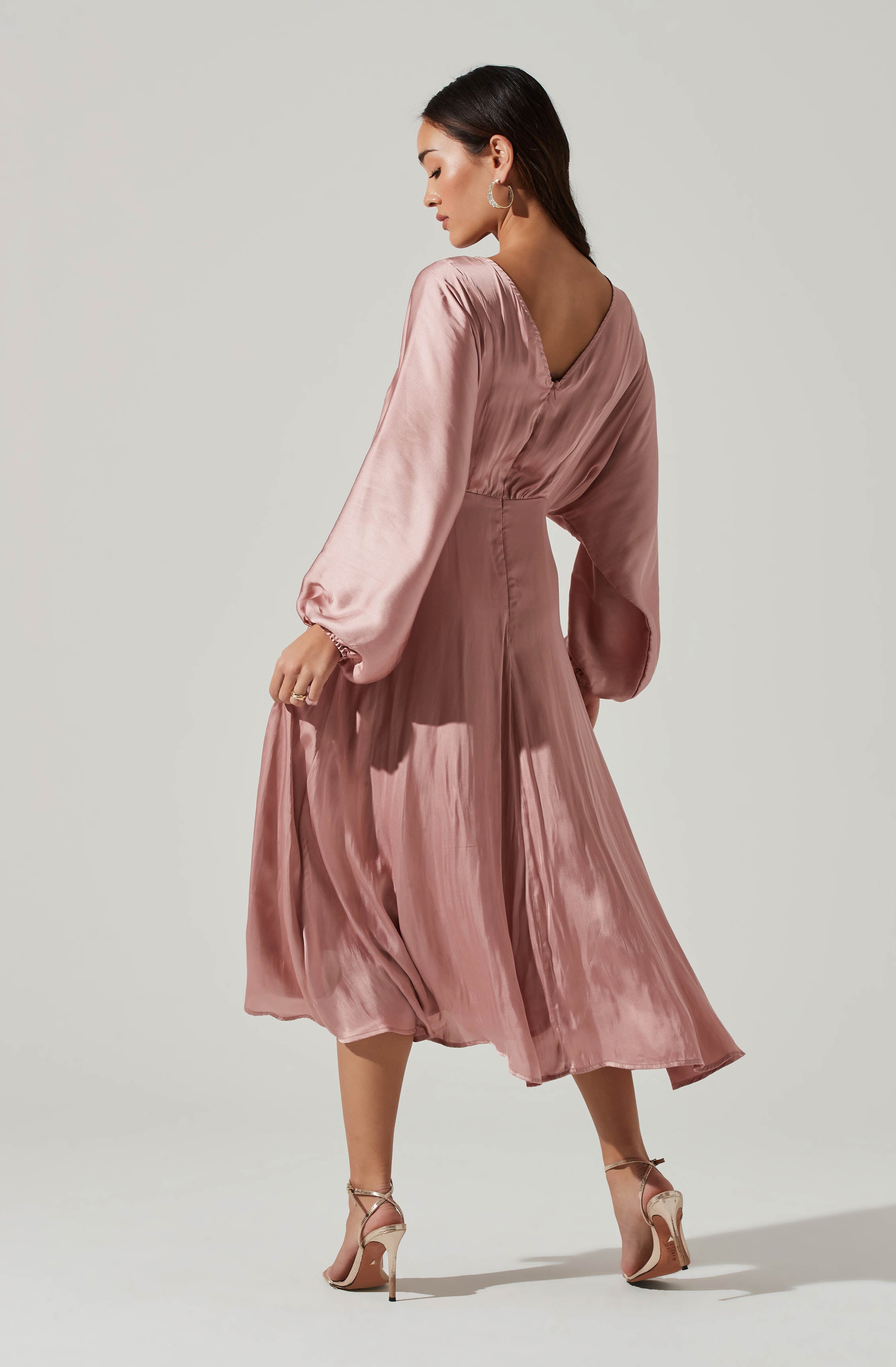 Marin Dolman Sleeve Midi Dress-Aljck