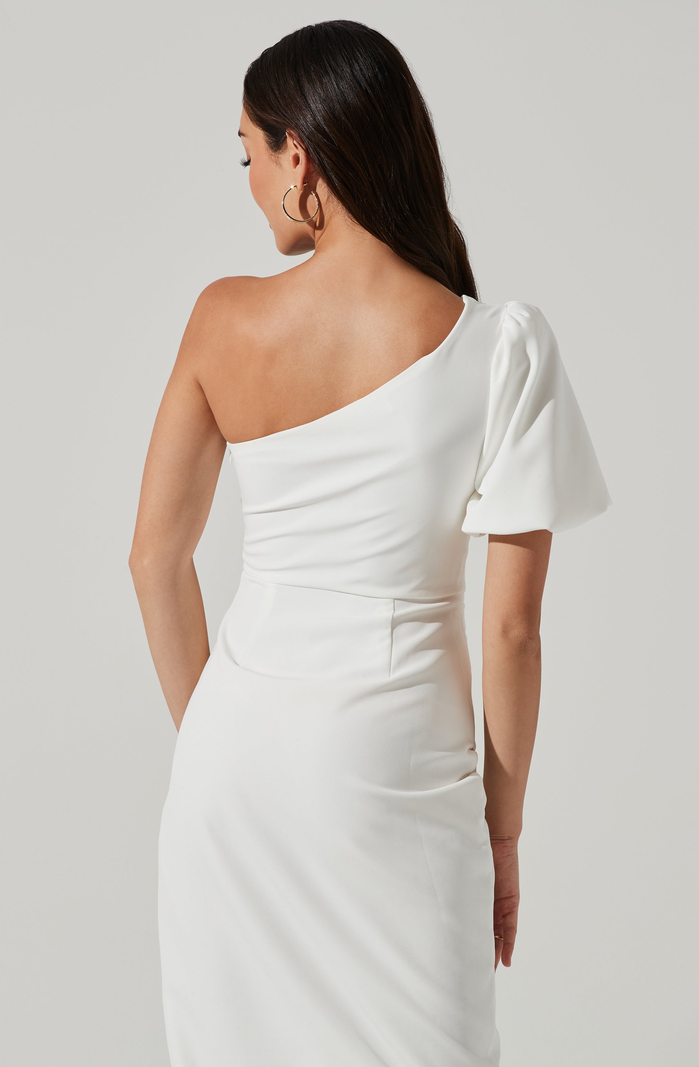 Joelle One Shoulder Midi Dress-Aljck