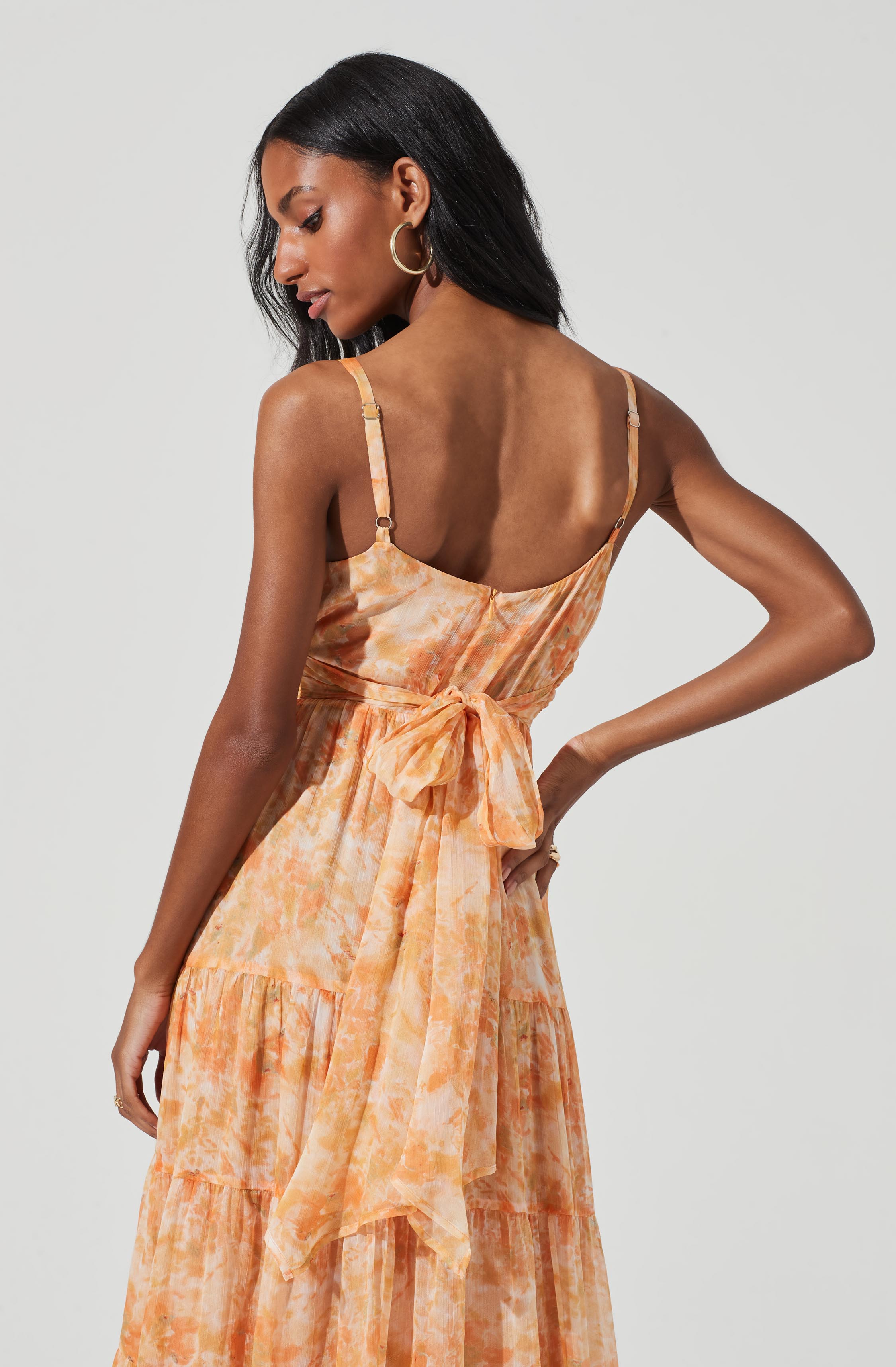 Elsa Floral Tiered Maxi Dress-Aljck