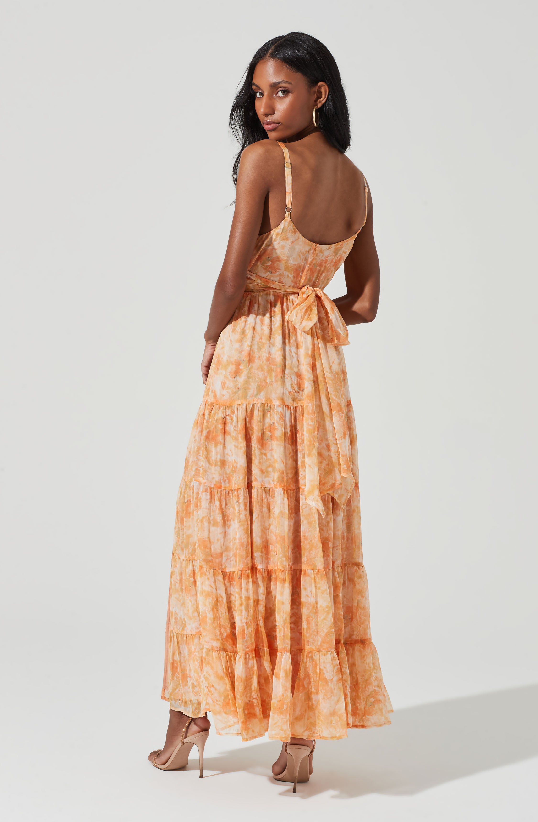 Elsa Floral Tiered Maxi Dress-Aljck