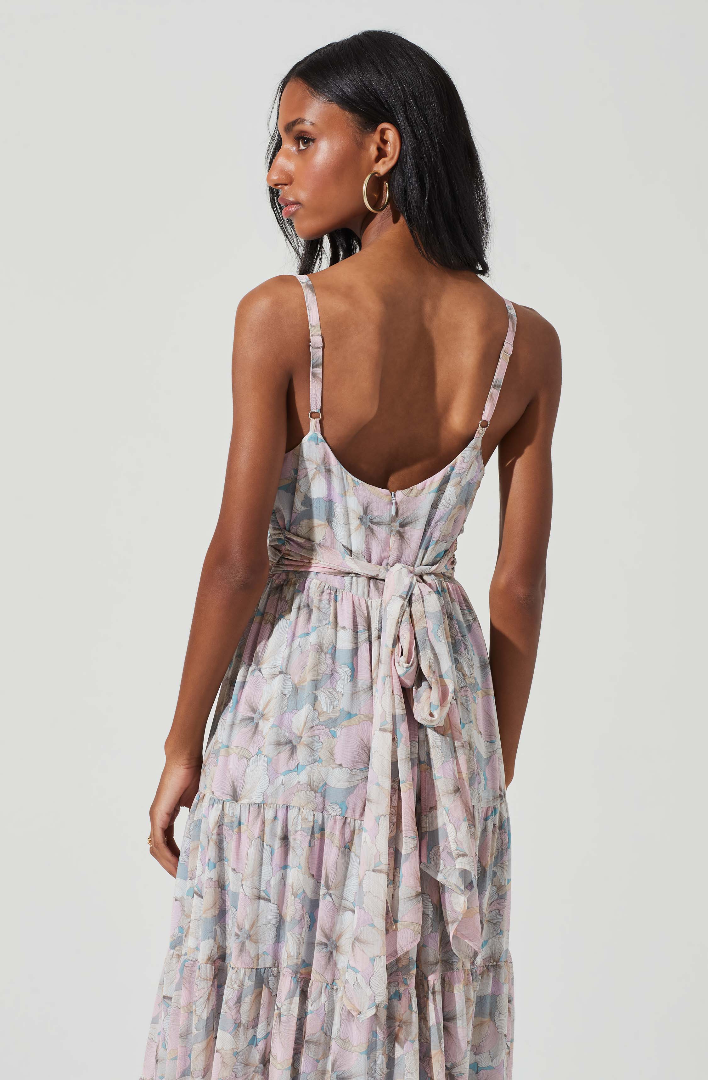 Elsa Floral Tiered Maxi Dress-Aljck