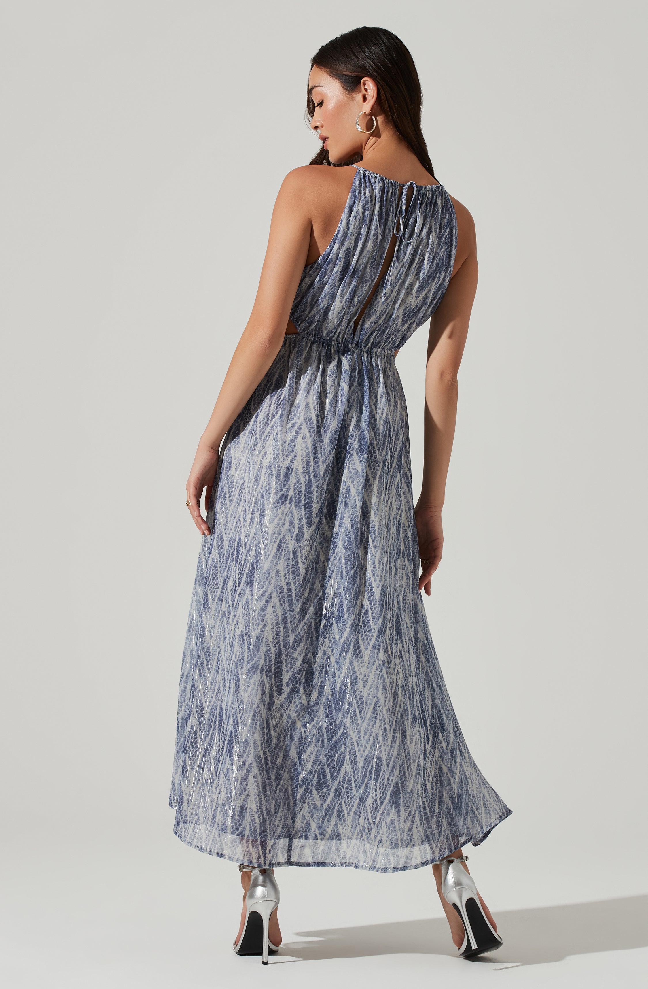 Mid Cutout Sleeveless Maxi Dress-Aljck