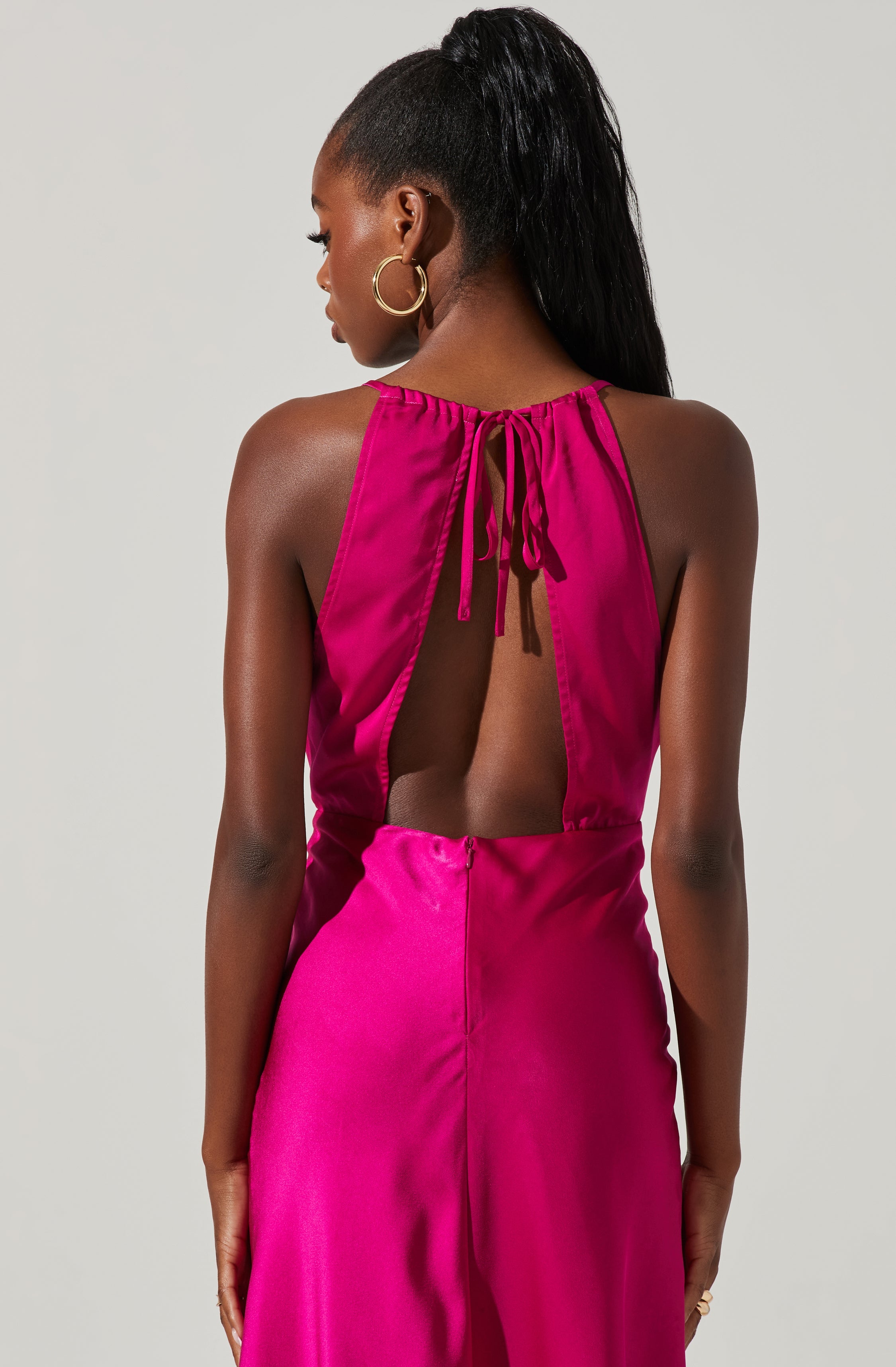 Ruched Bust Maxi Dress-Aljck