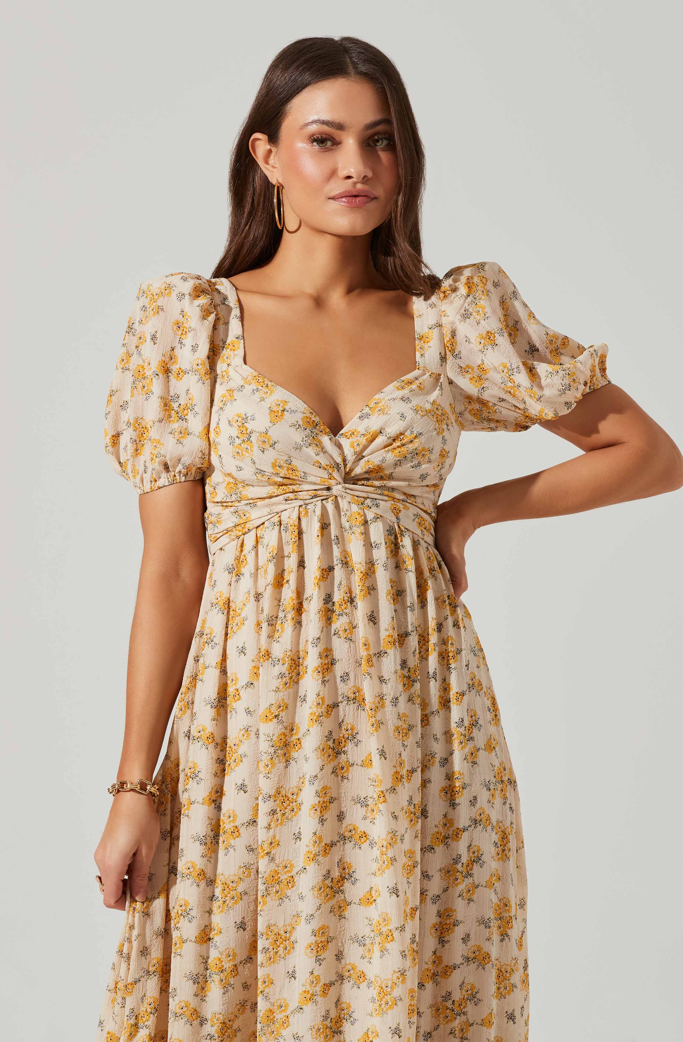 Twist bust tie back dress-Aljck