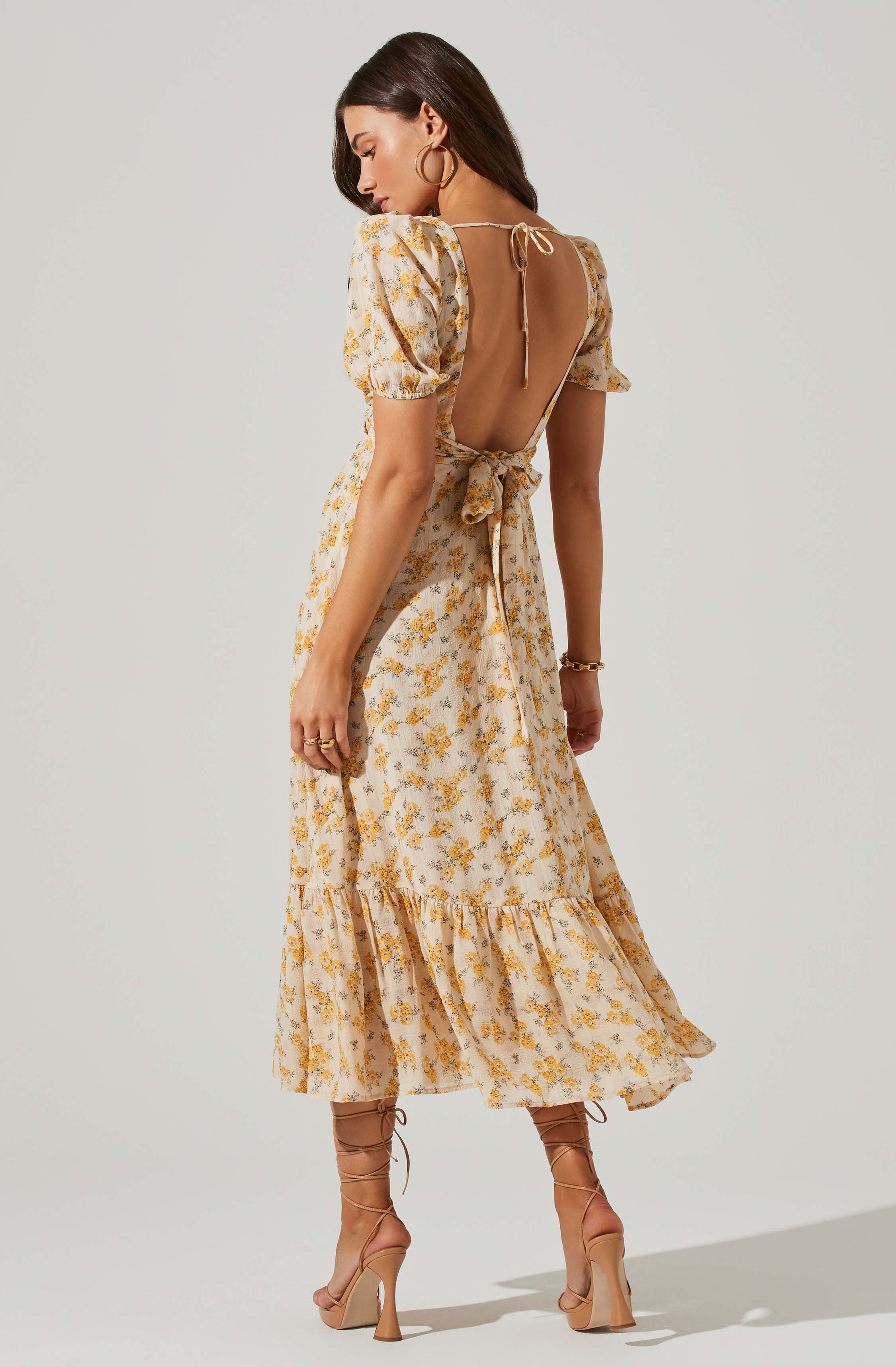 Twist bust tie back dress-Aljck