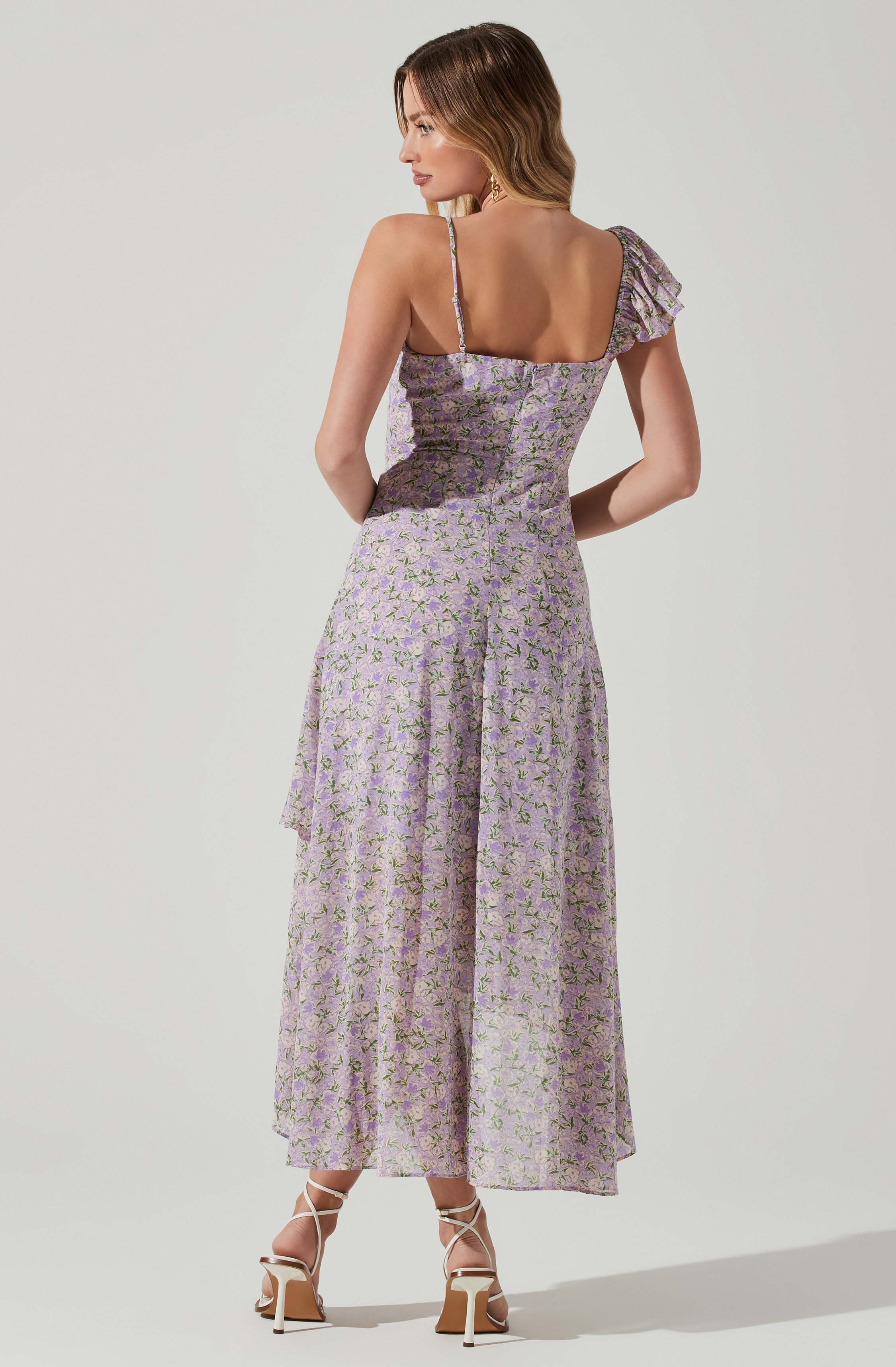 Camelia Floral Midi Dress-Aljck