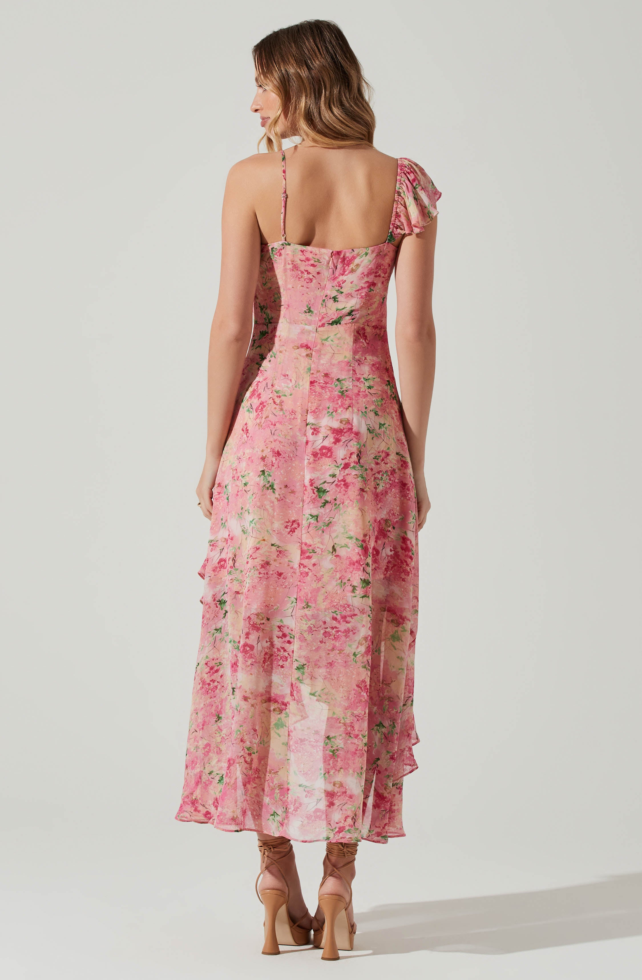 Camelia Floral Midi Dress-Aljck