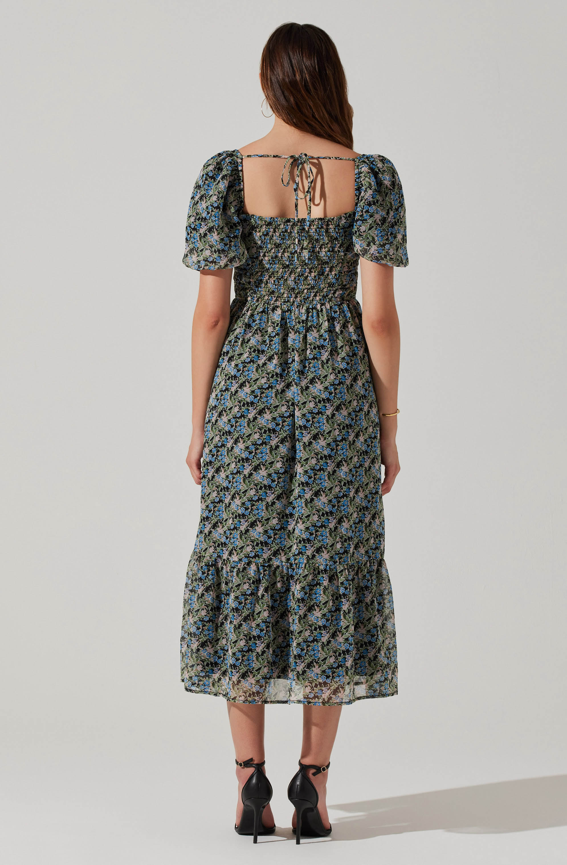 V-wire Sweetheart A-line Midi Dress-Aljck