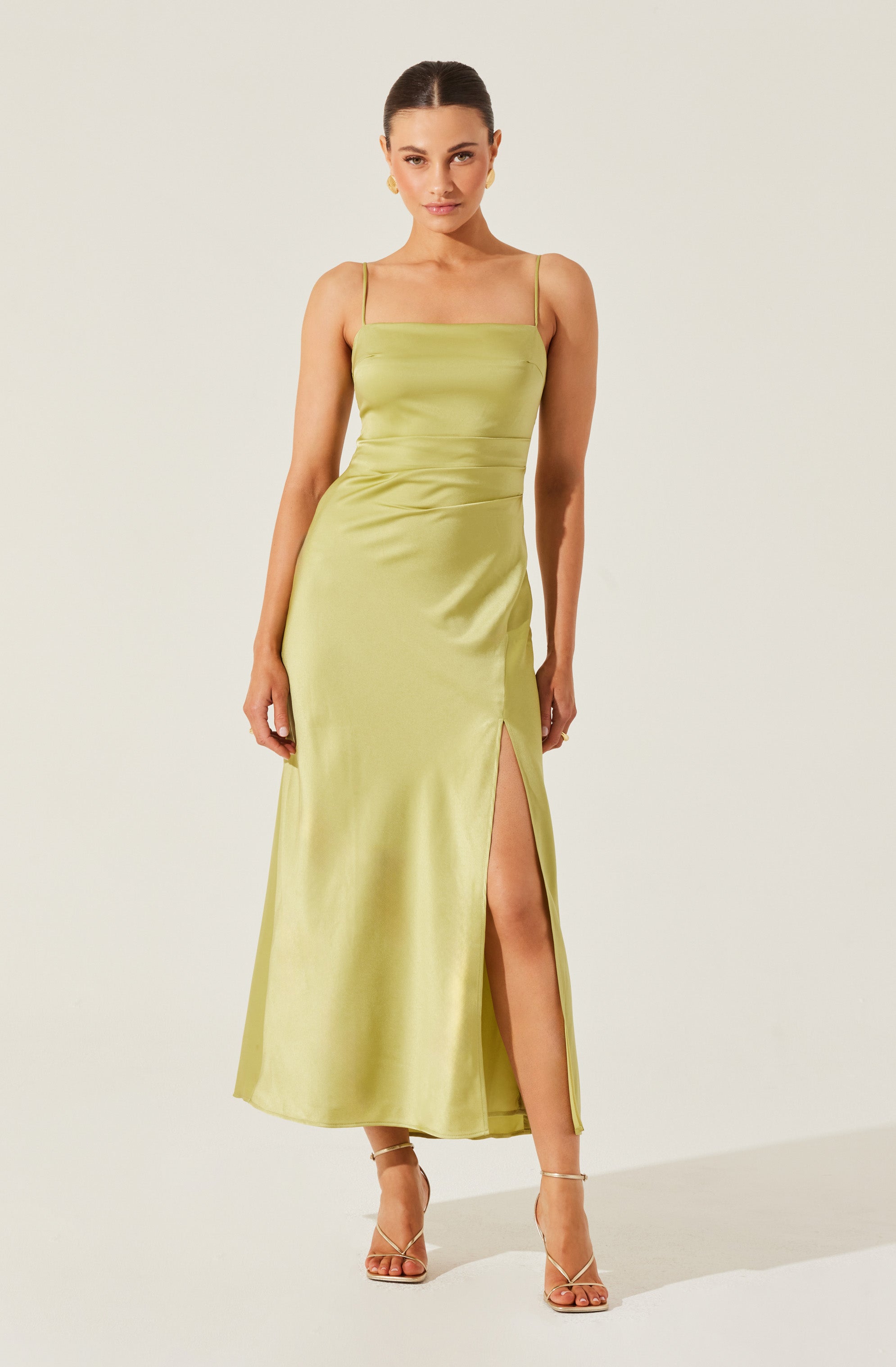 Satin Maxi Dress-Aljck