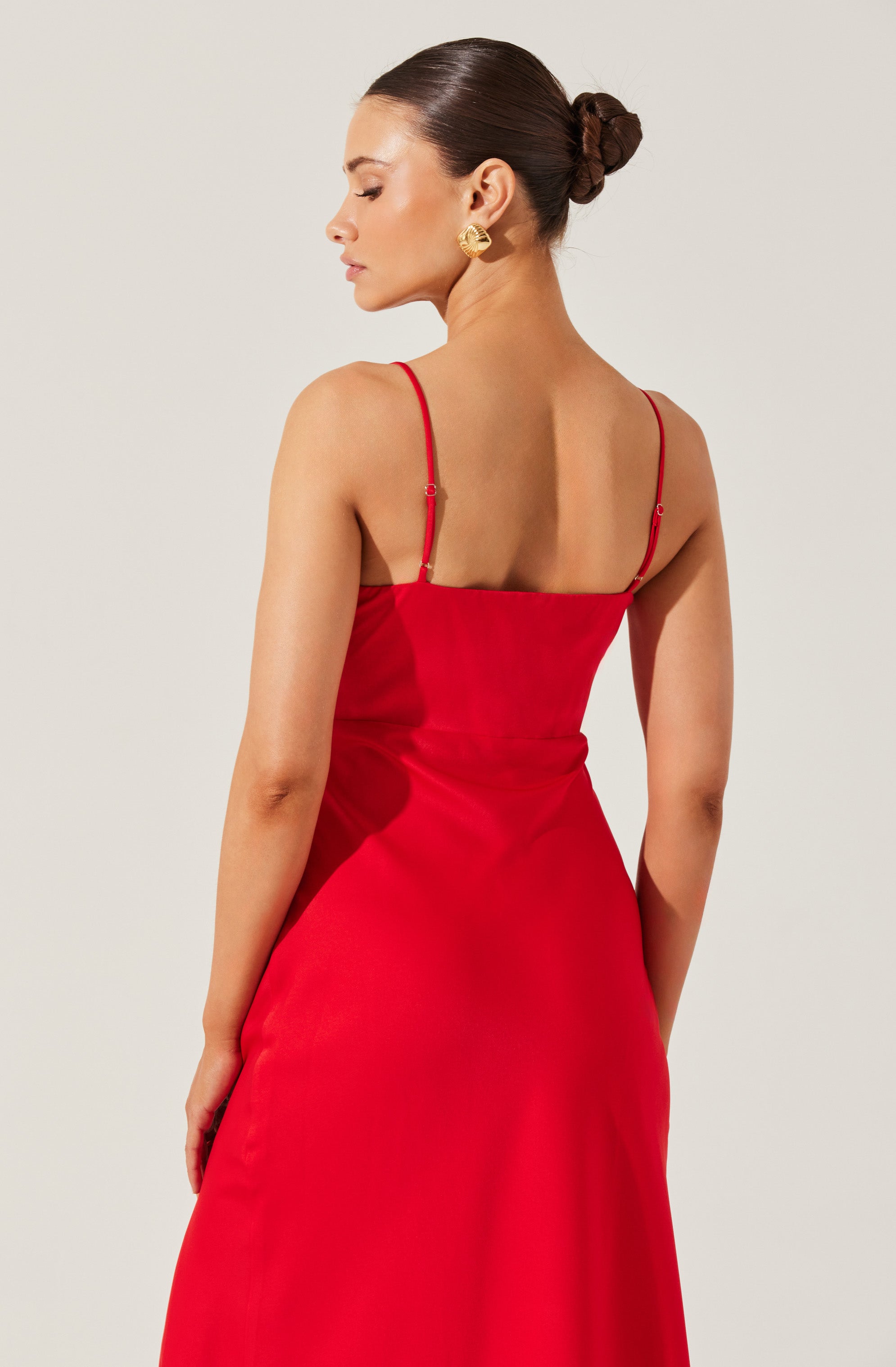 Satin Maxi Dress-Aljck