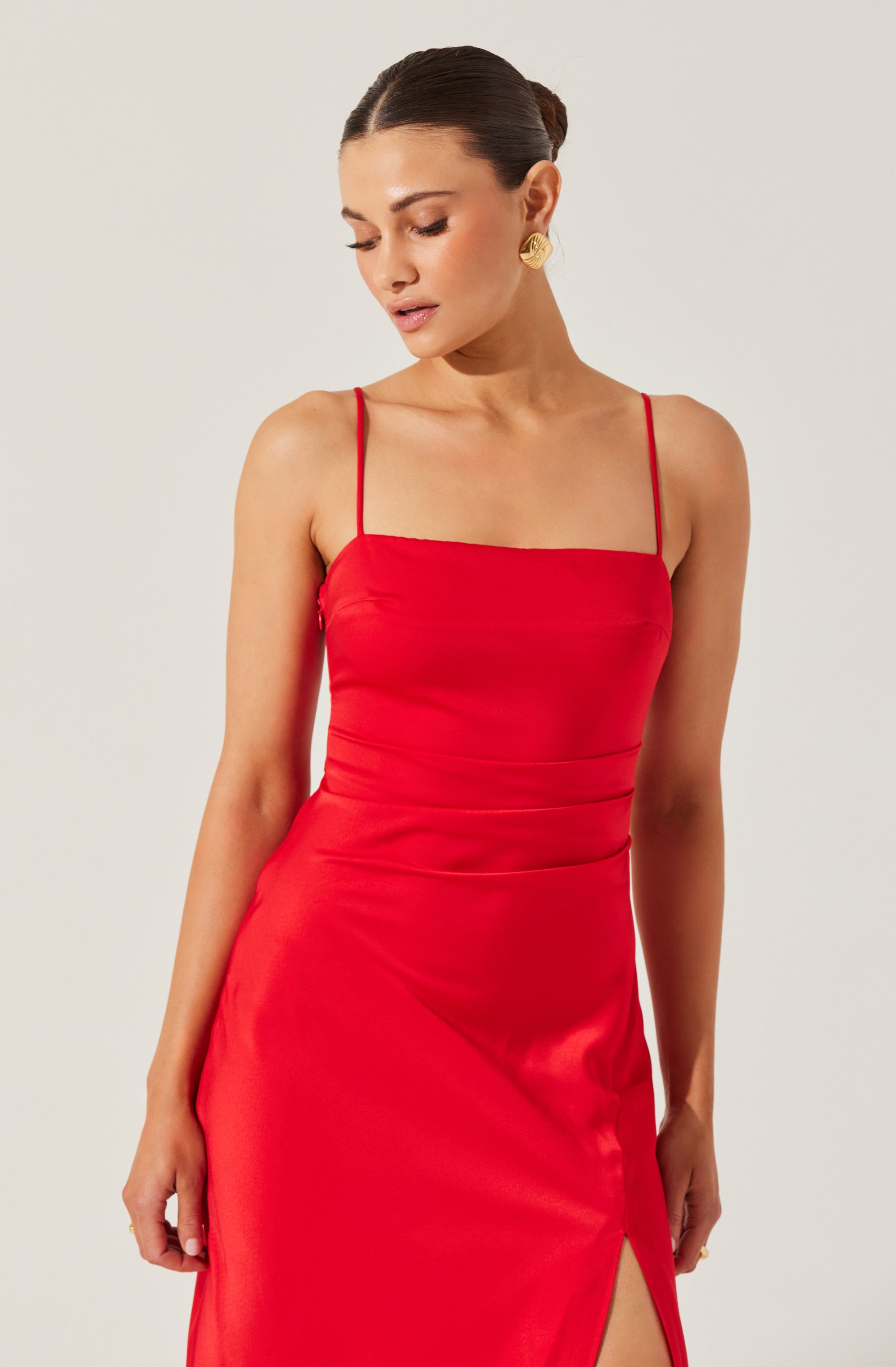 Satin Maxi Dress-Aljck