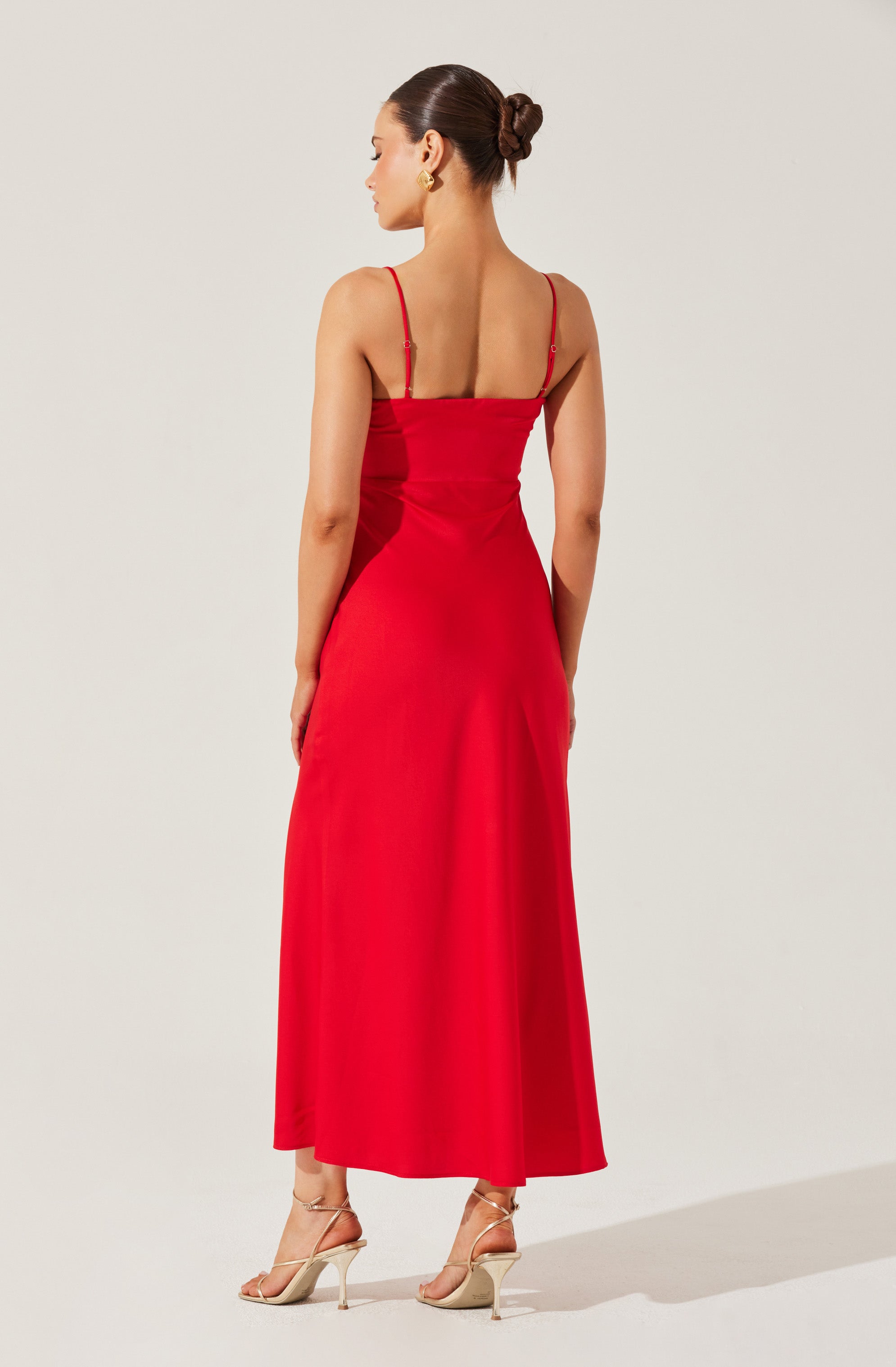 Satin Maxi Dress-Aljck