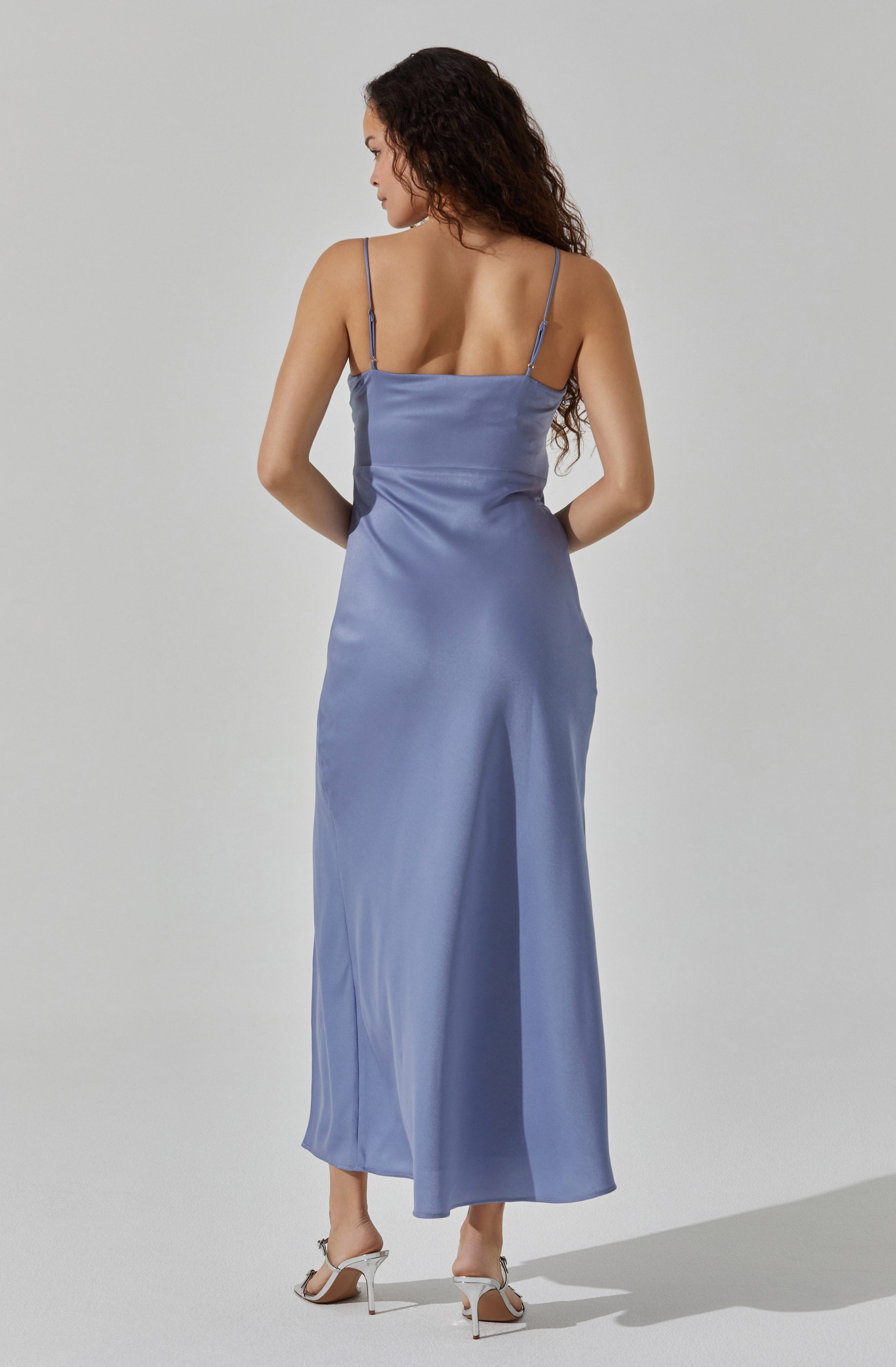 Satin Maxi Dress-Aljck