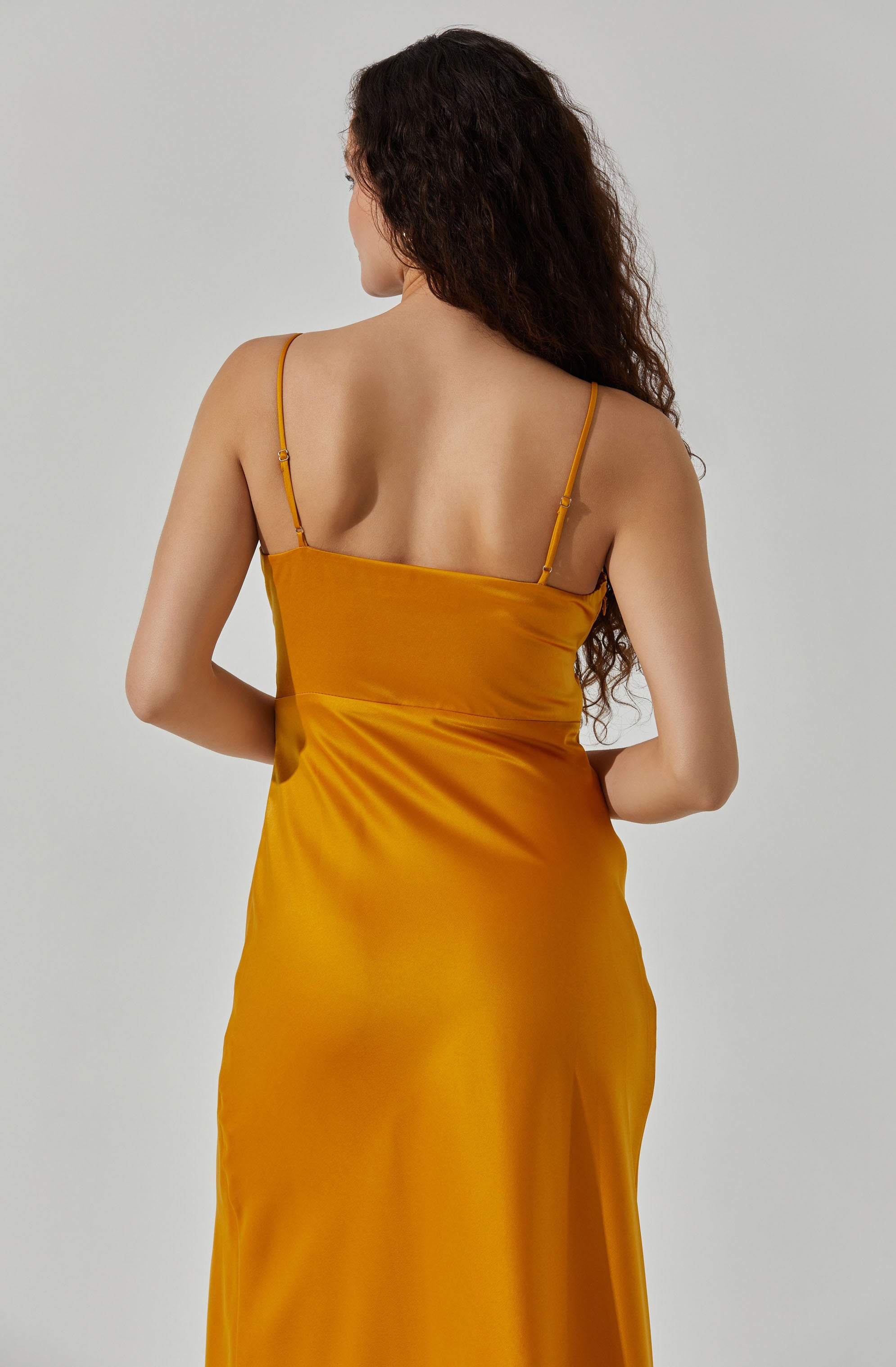 Satin Maxi Dress-Aljck