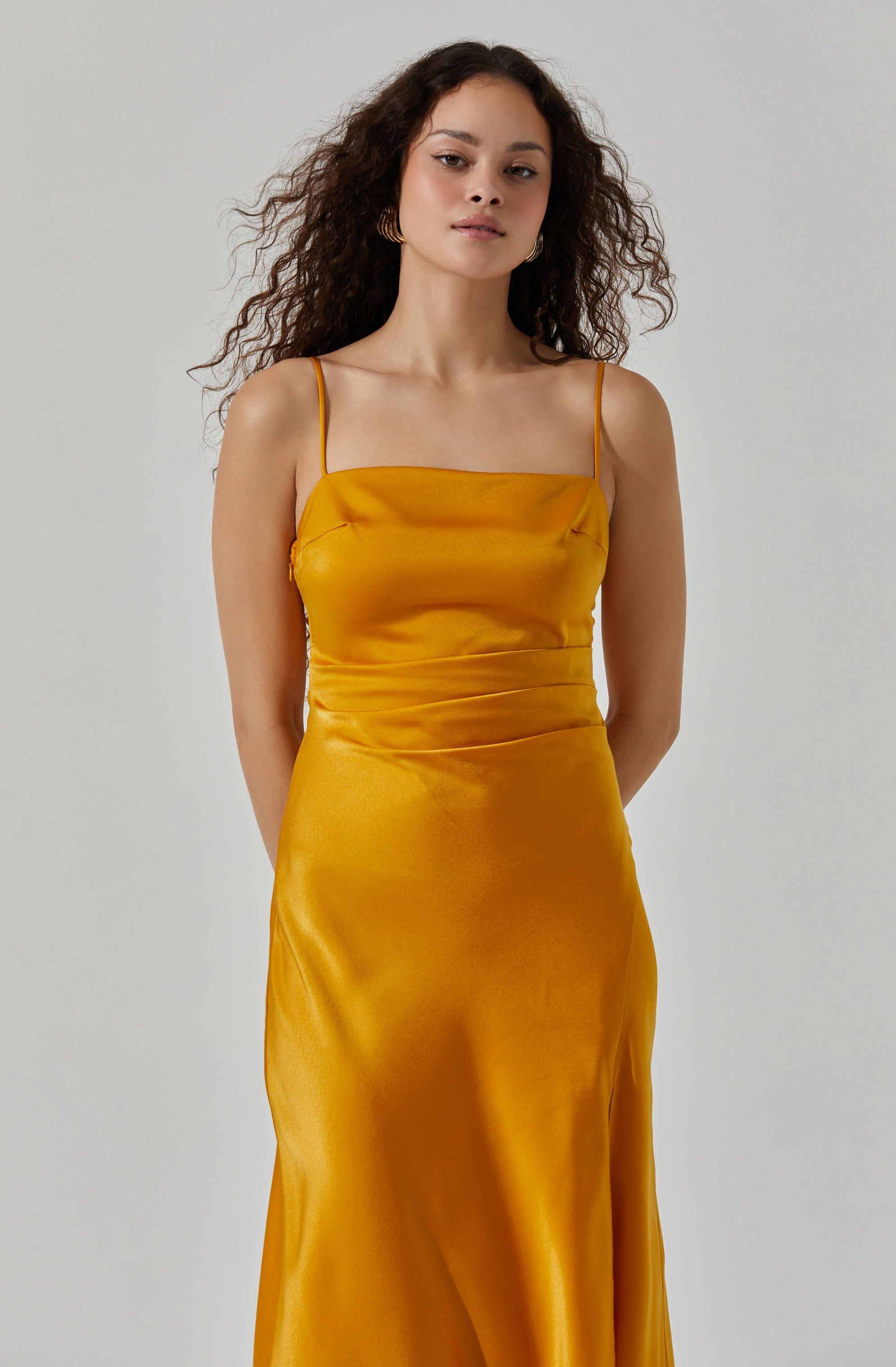 Satin Maxi Dress-Aljck