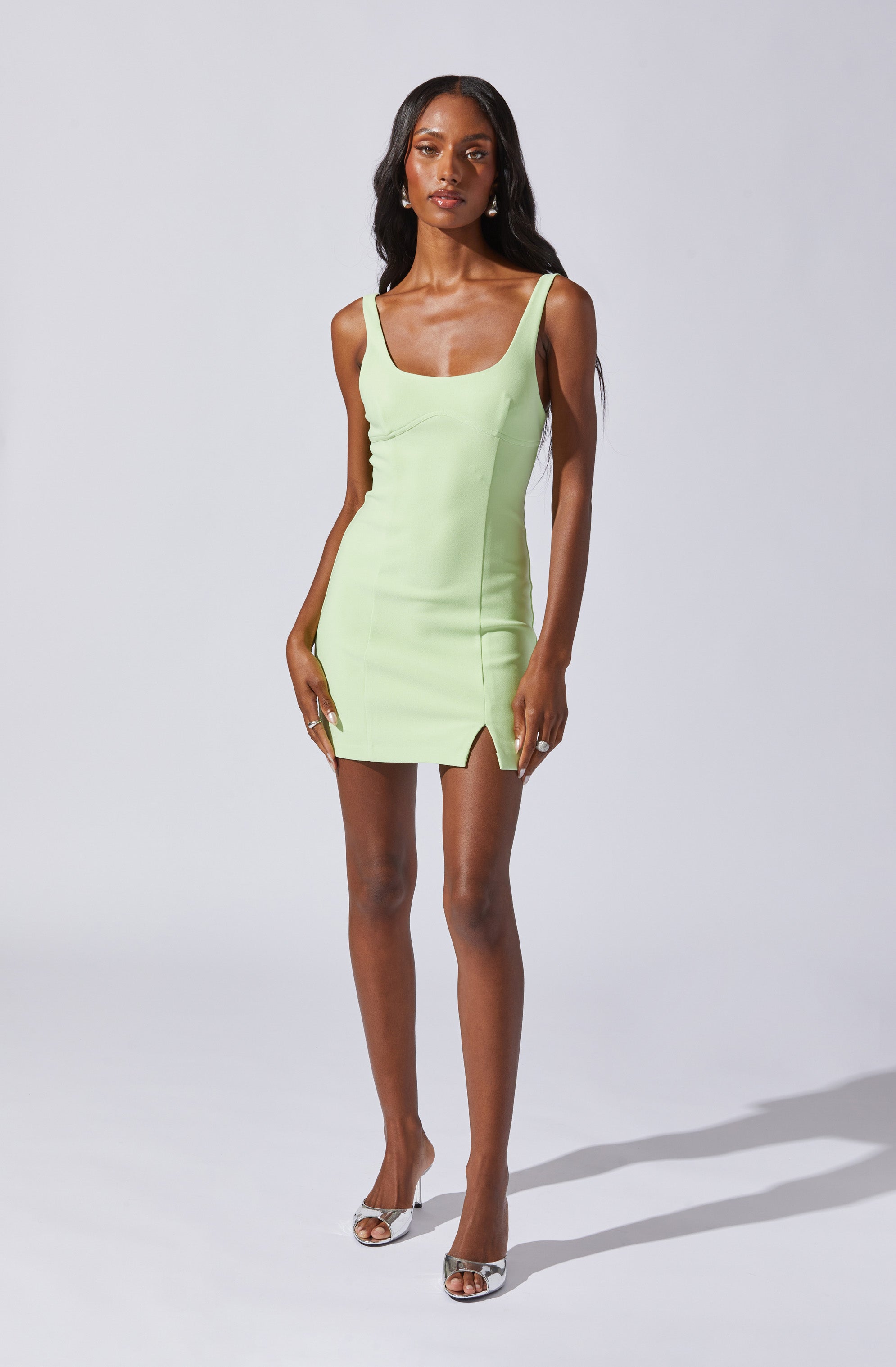 Bodycon Sleeveless Mini Dress-Aljck